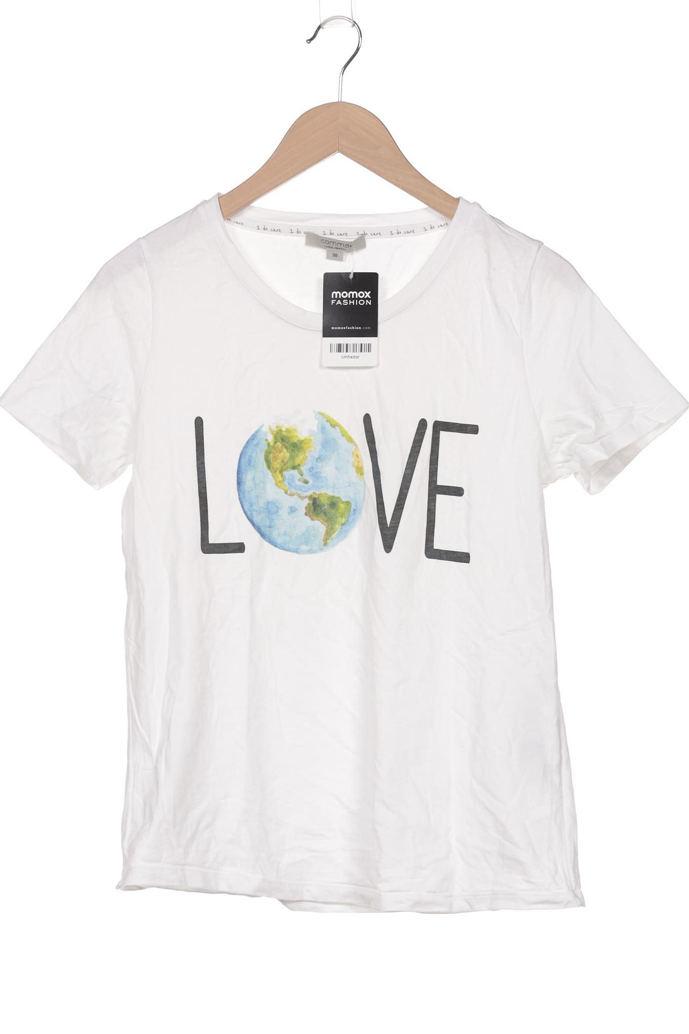 

Comma Damen T-Shirt, weiß, Gr. 38