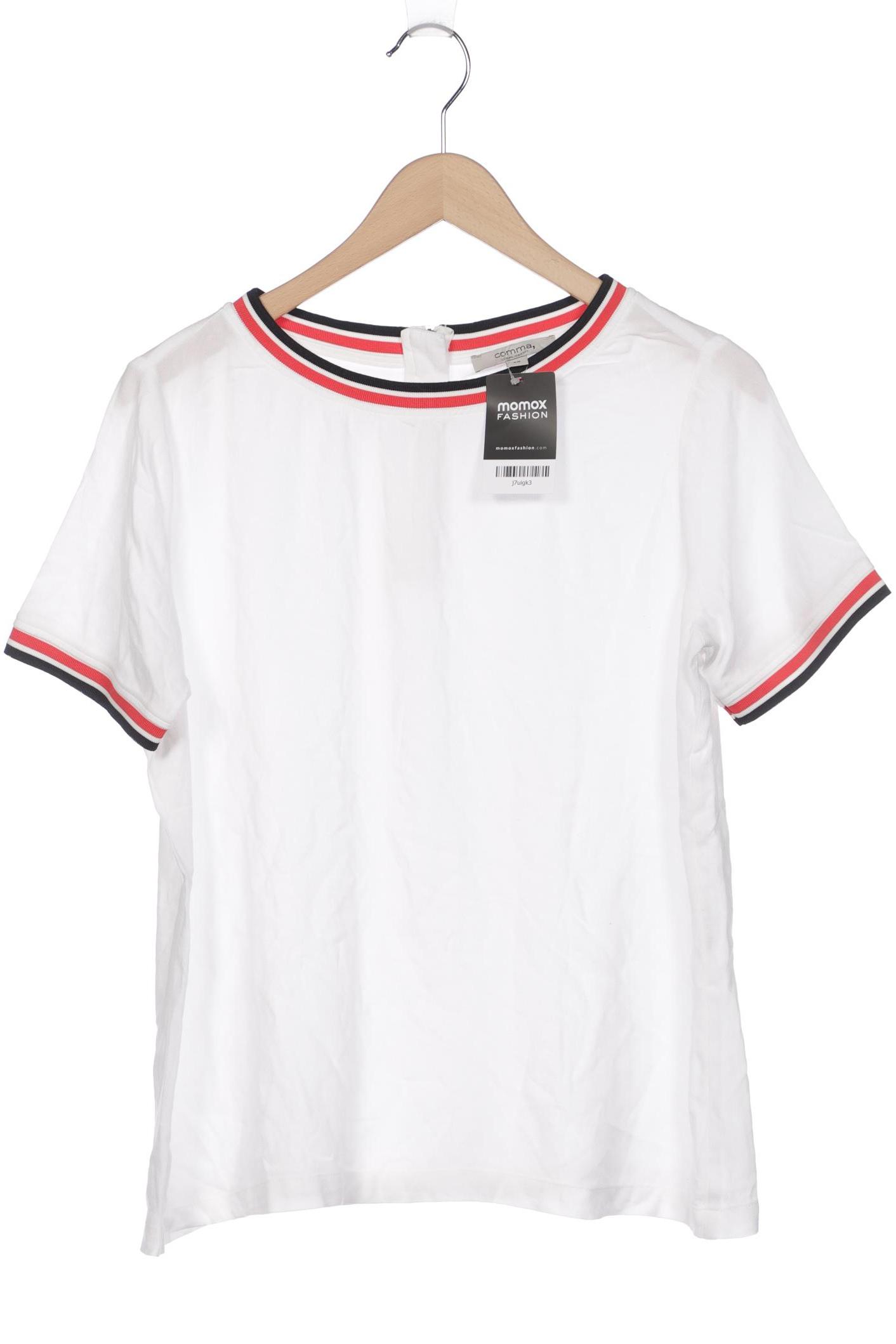 

Comma Damen T-Shirt, weiß, Gr. 40