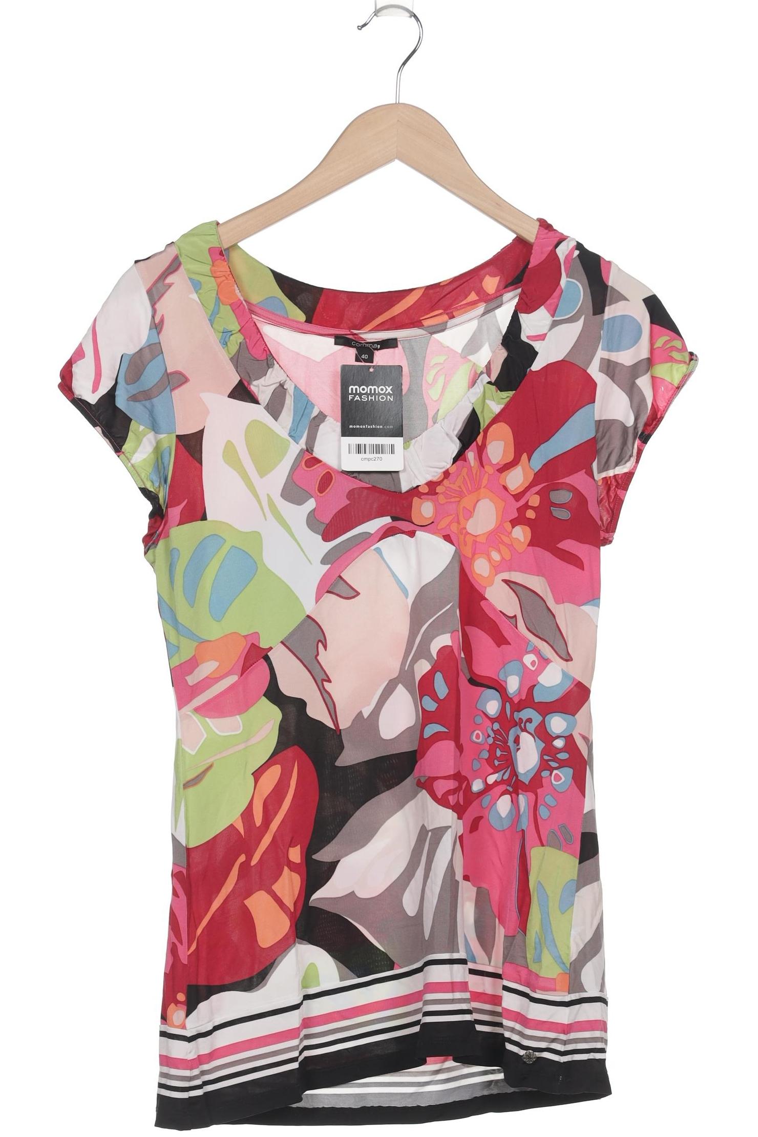 

Comma Damen T-Shirt, mehrfarbig, Gr. 40