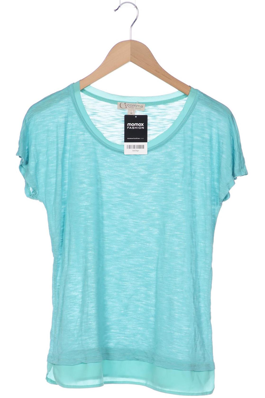 

Comma Damen T-Shirt, türkis, Gr. 34