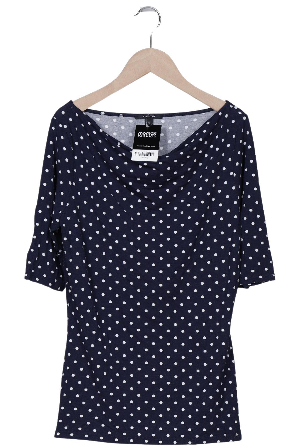 

Comma Damen T-Shirt, marineblau, Gr. 40
