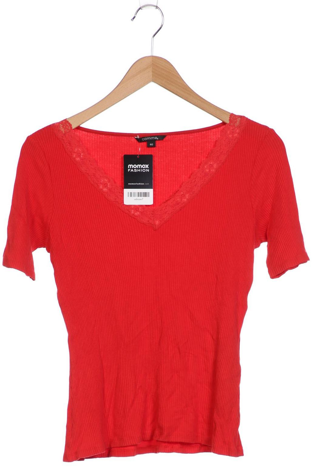 

Comma Damen T-Shirt, rot, Gr. 40