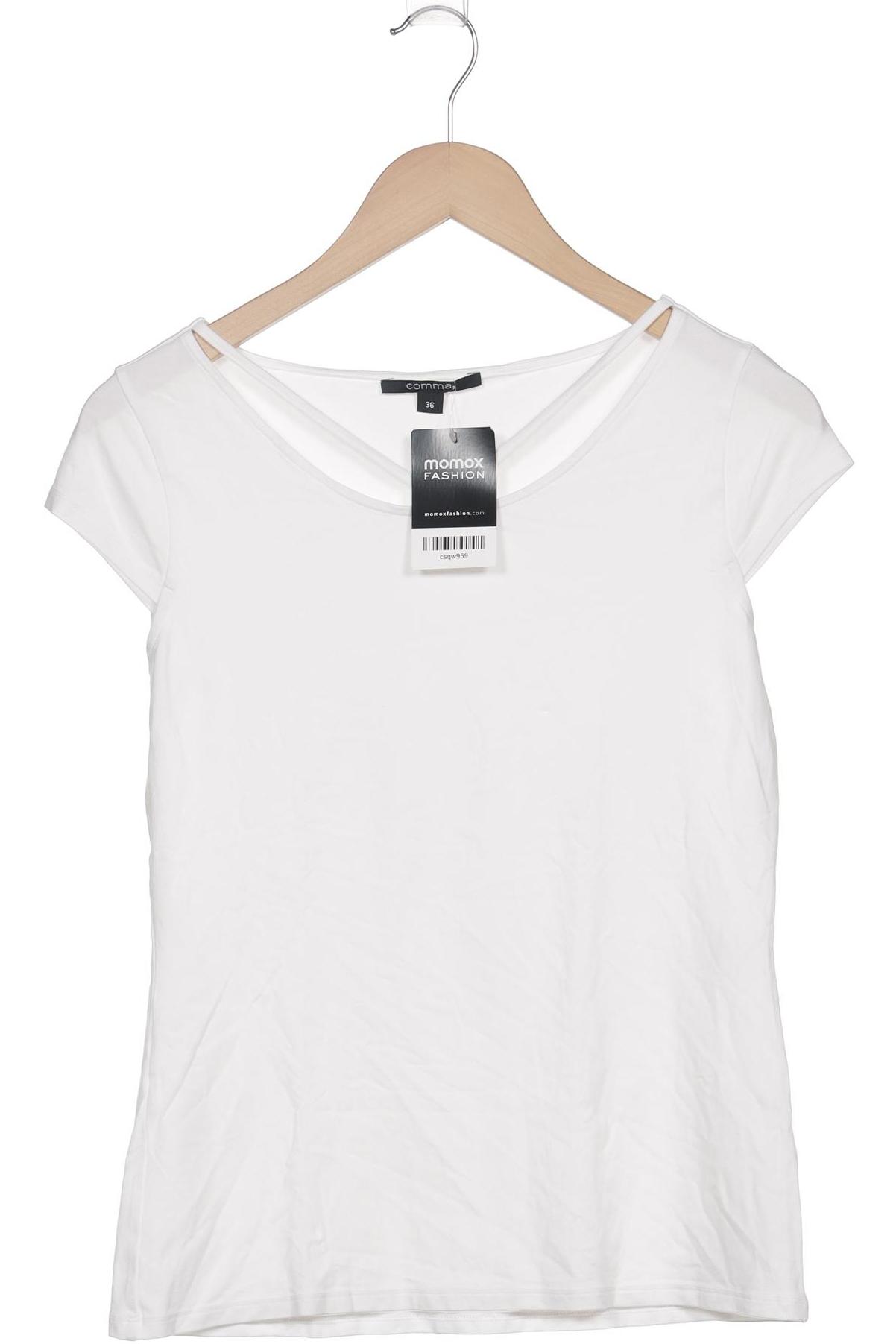 

Comma Damen T-Shirt, weiß, Gr. 36