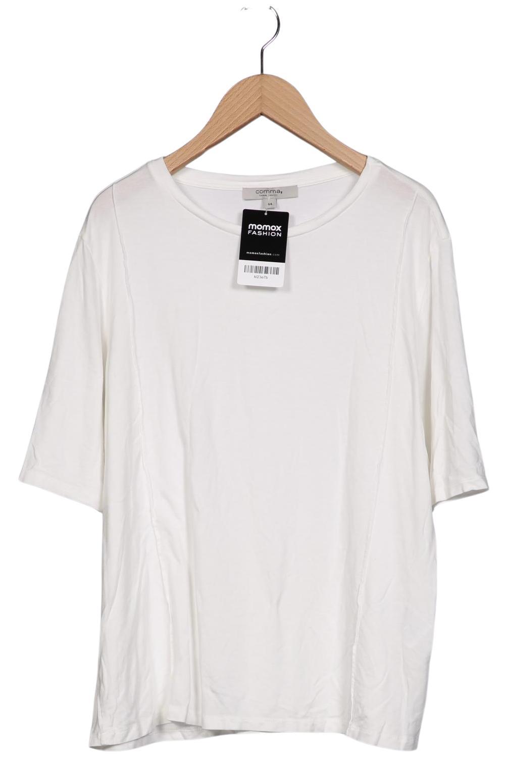 

Comma Damen T-Shirt, weiß, Gr. 44