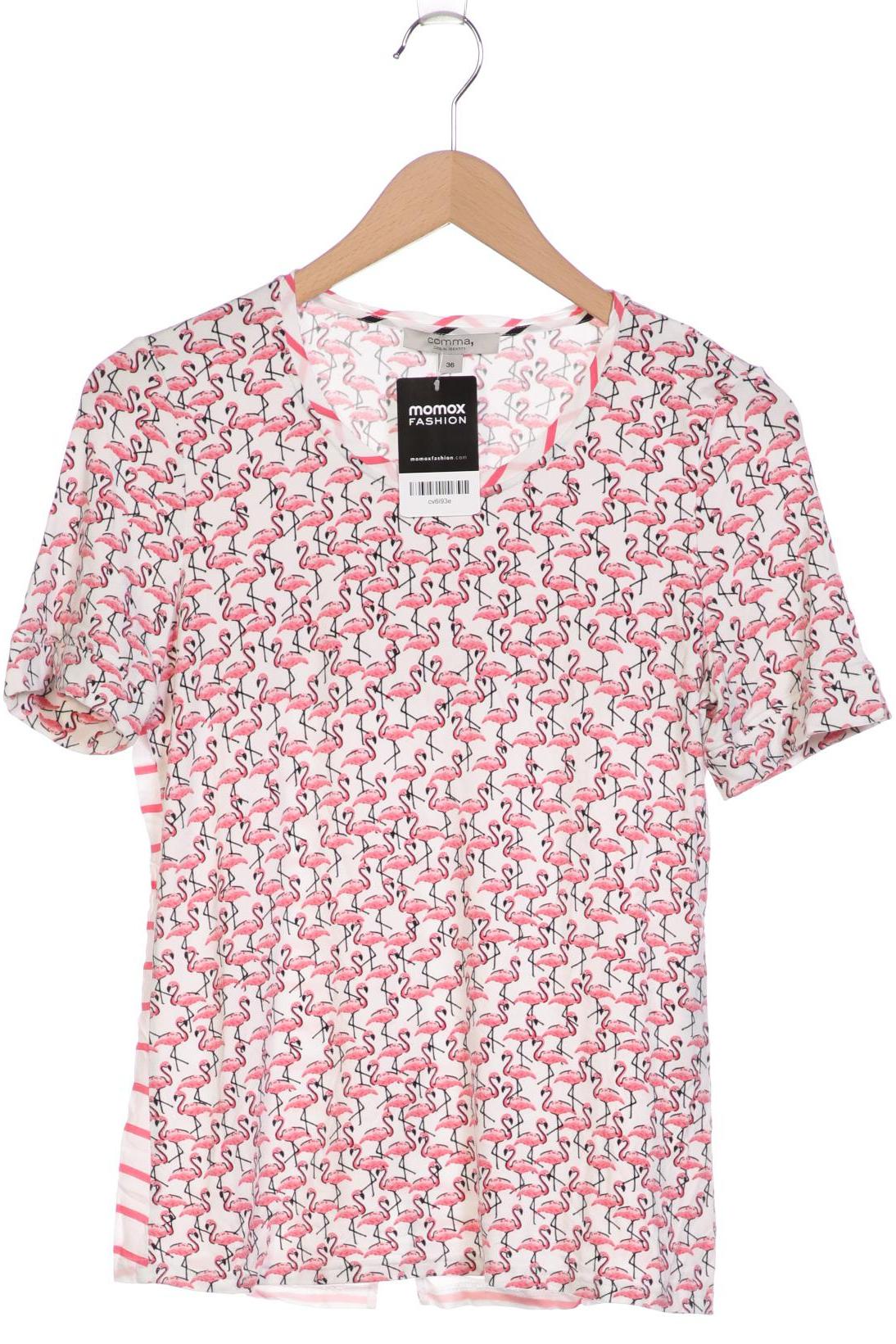 

Comma Damen T-Shirt, weiß, Gr. 36