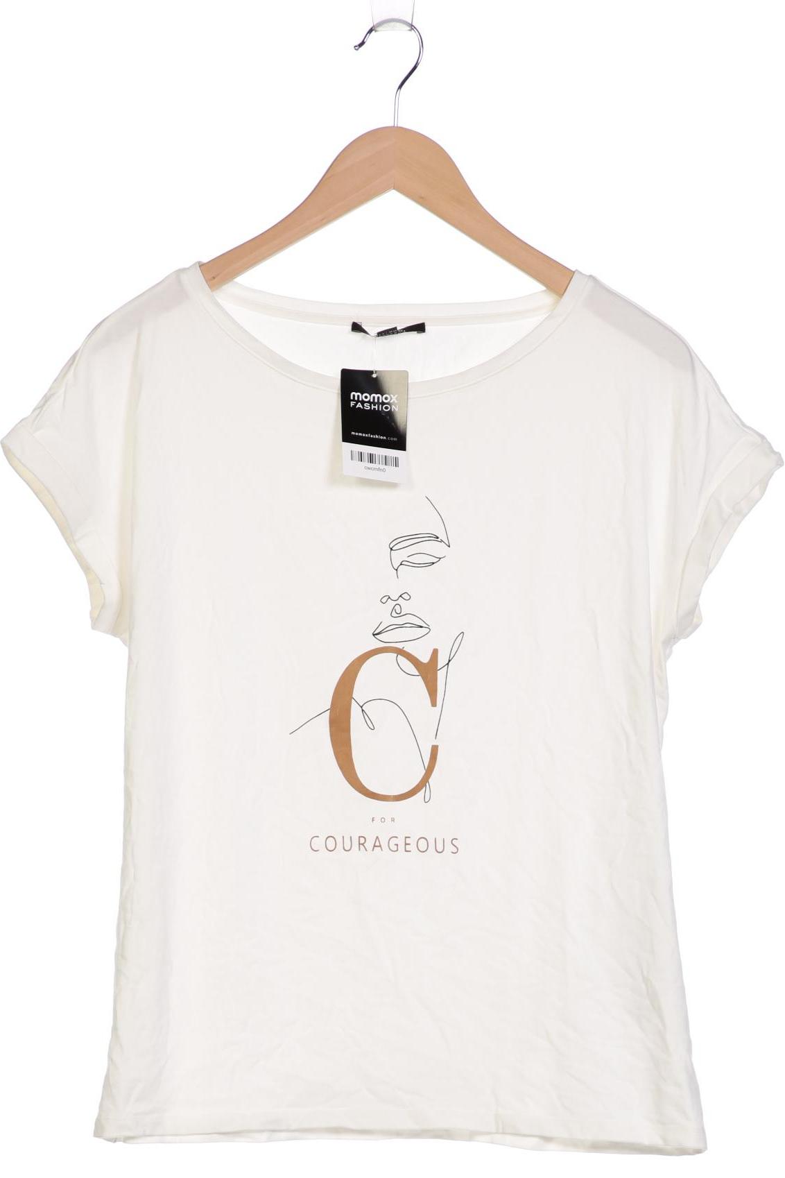 

Comma Damen T-Shirt, cremeweiß, Gr. 40