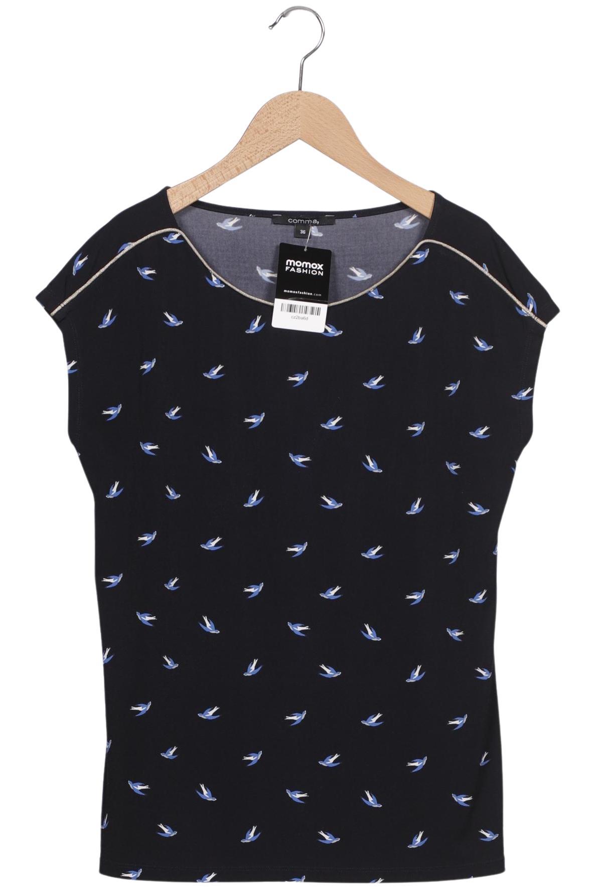 

Comma Damen T-Shirt, marineblau, Gr. 36