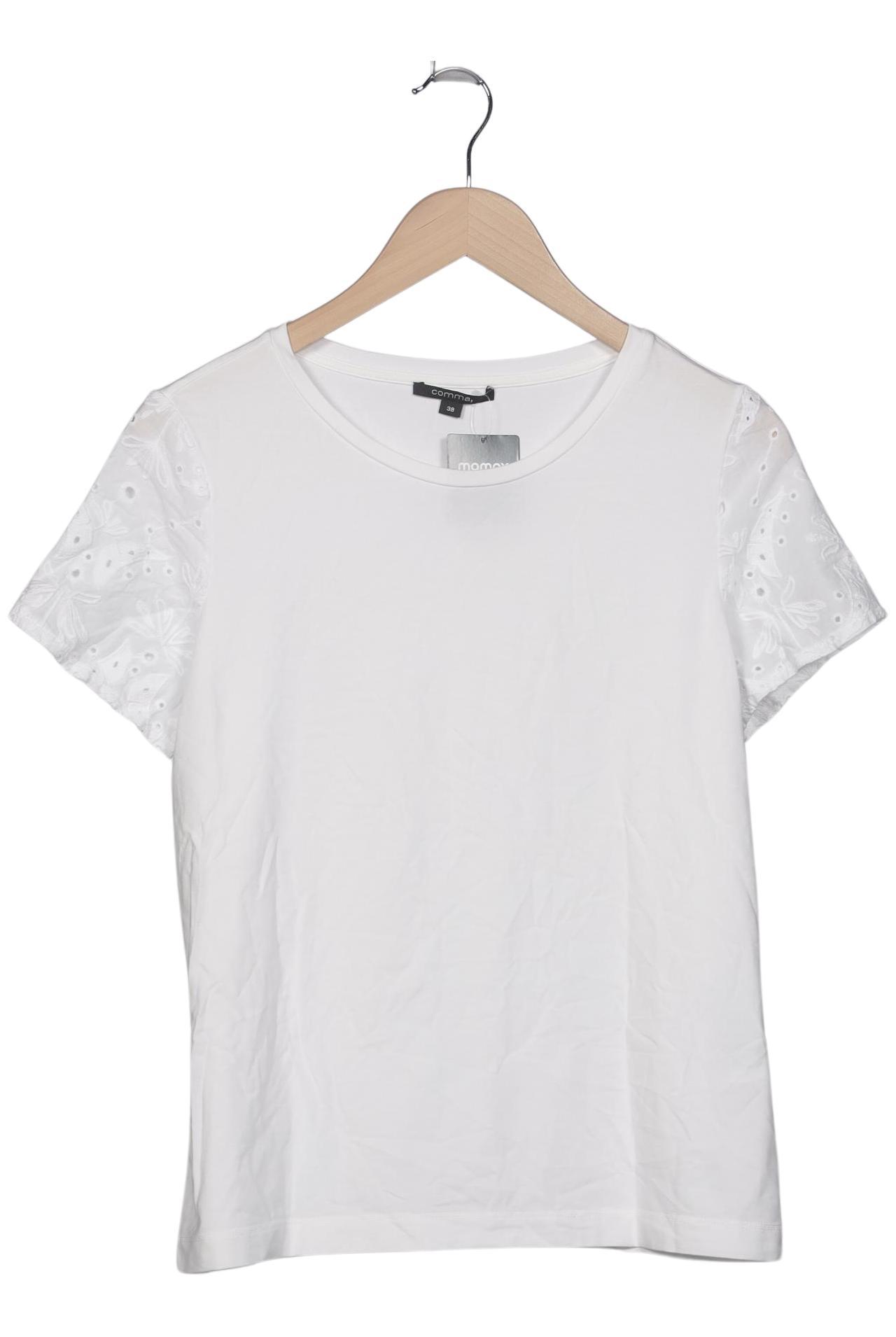 

Comma Damen T-Shirt, weiß, Gr. 38