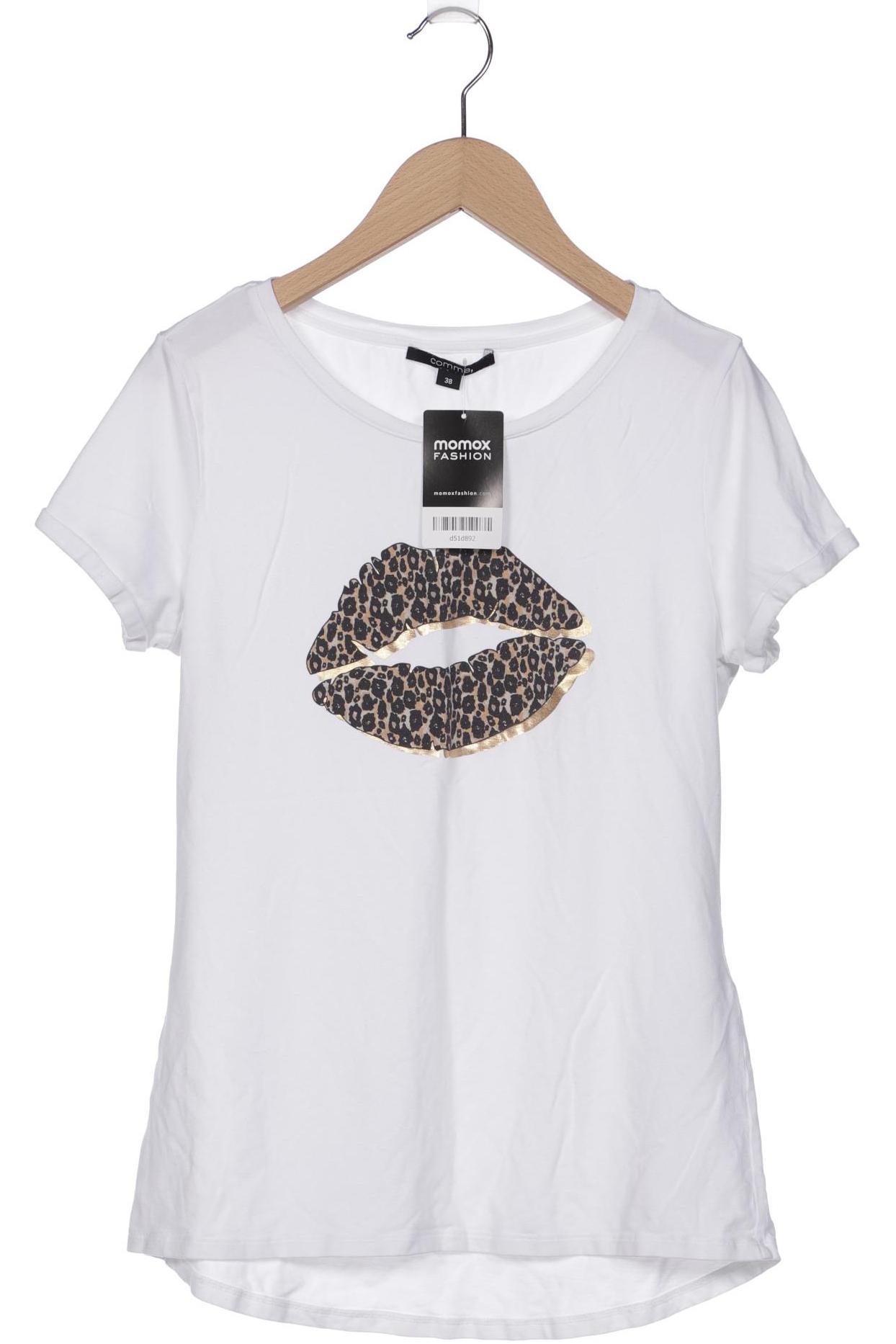 

Comma Damen T-Shirt, weiß, Gr. 38