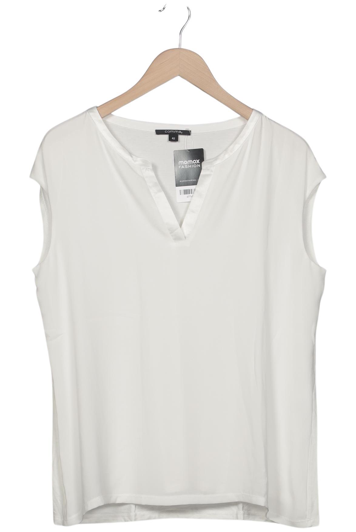 

Comma Damen T-Shirt, weiß, Gr. 42