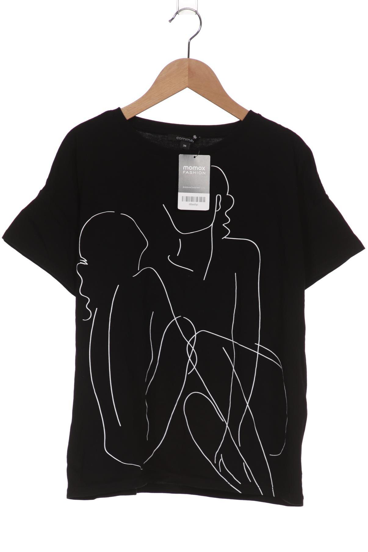 

Comma Damen T-Shirt, schwarz
