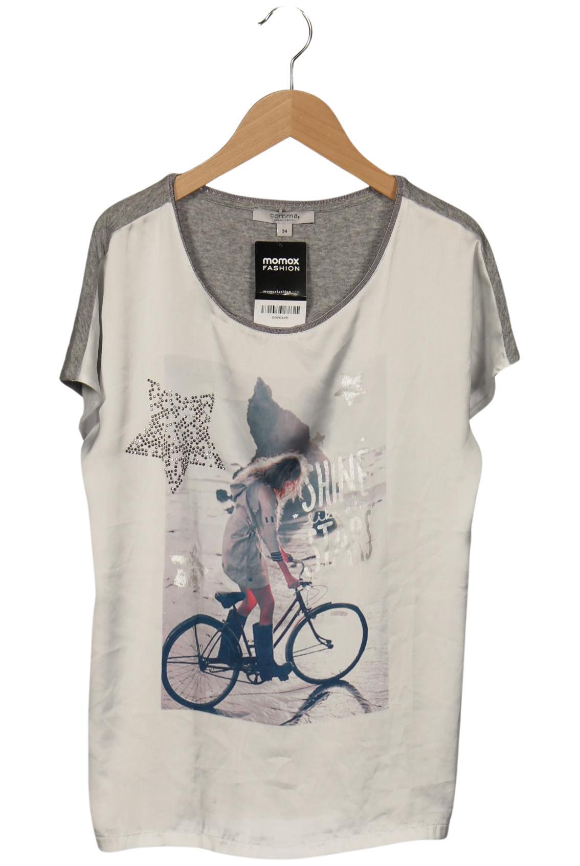 

Comma Damen T-Shirt, grau, Gr. 34