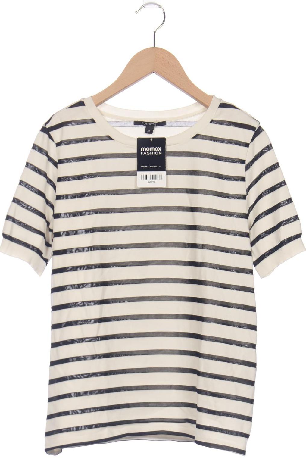 

Comma Damen T-Shirt, cremeweiß, Gr. 40