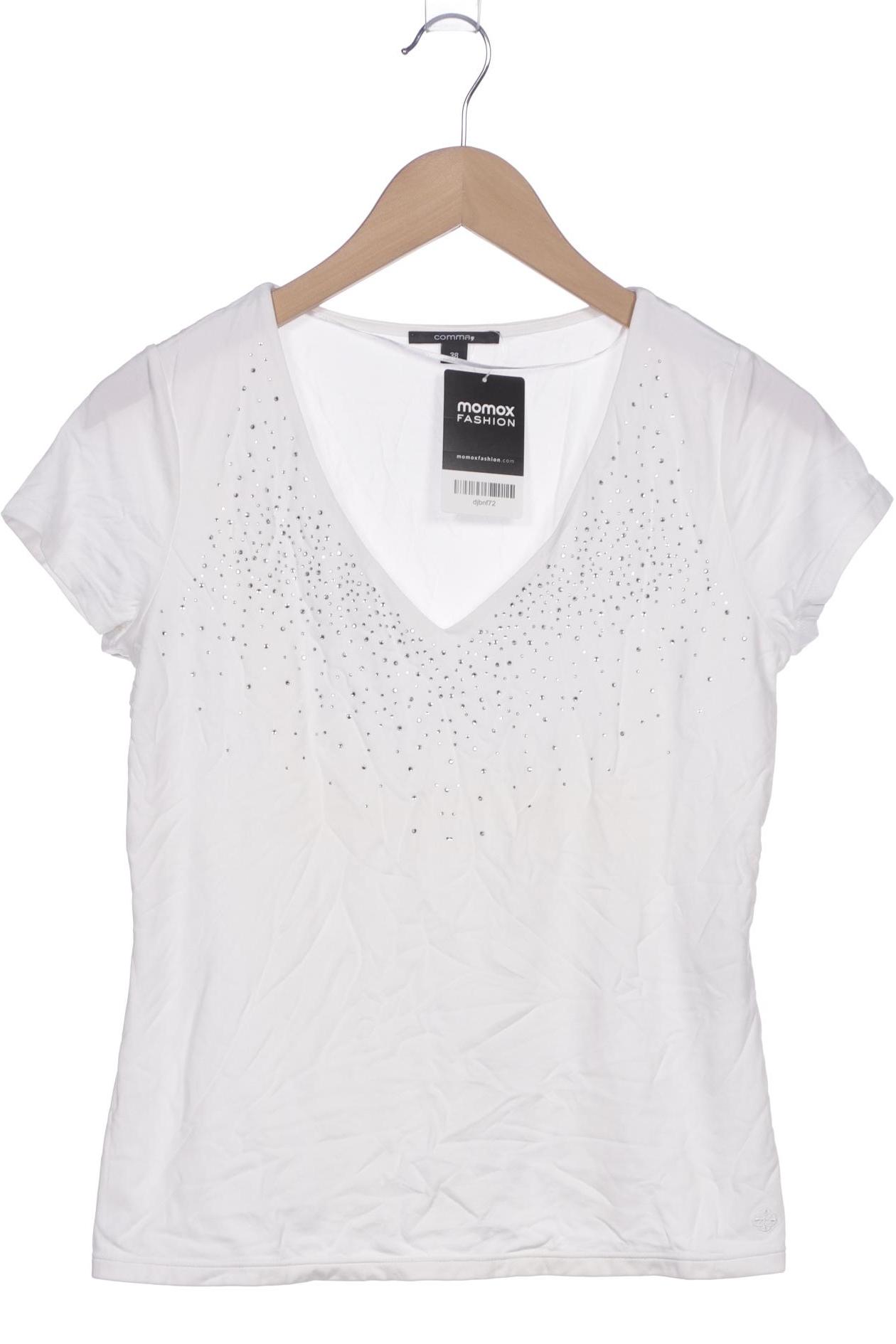 

Comma Damen T-Shirt, weiß, Gr. 38