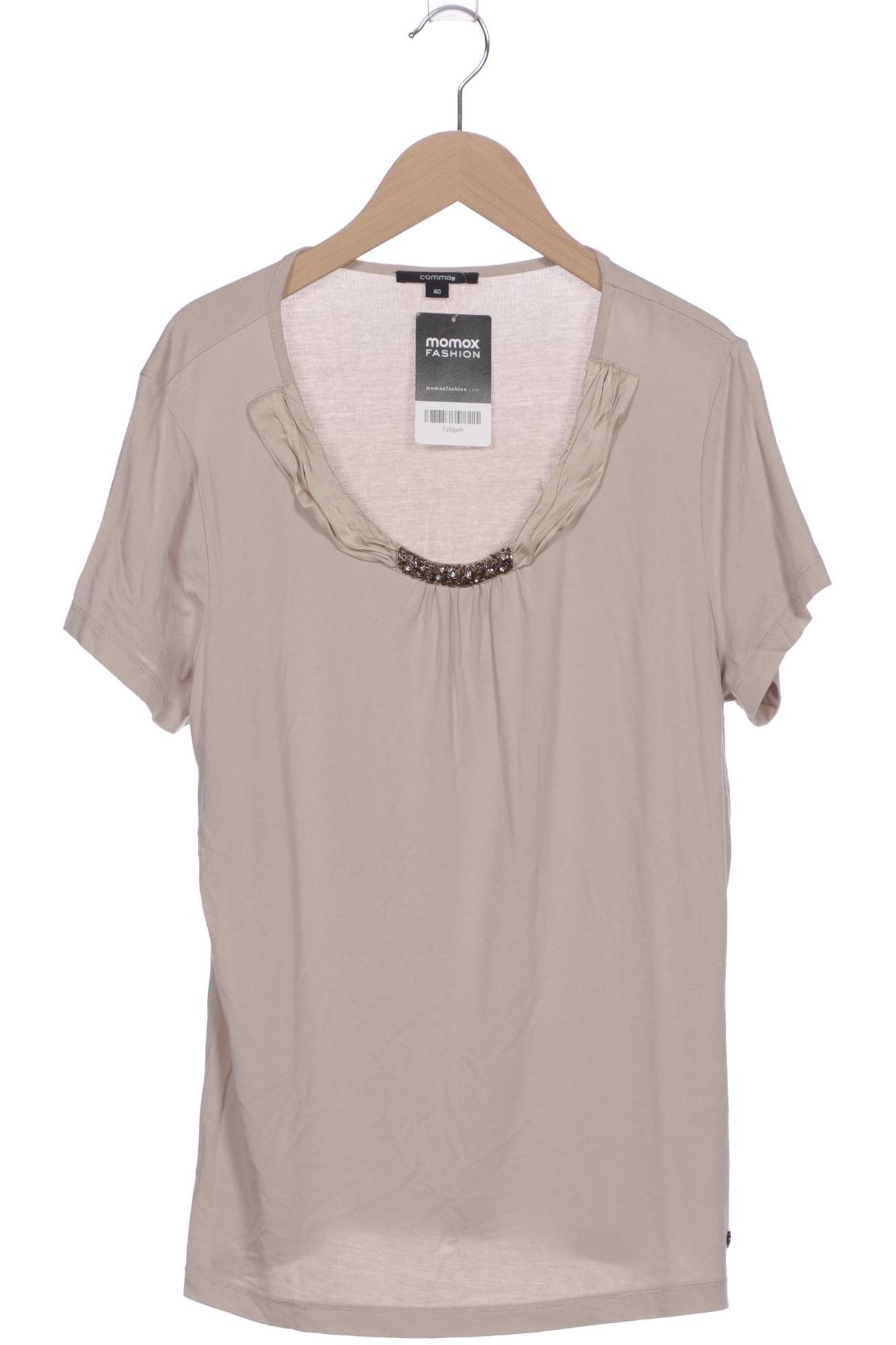

Comma Damen T-Shirt, beige, Gr. 40