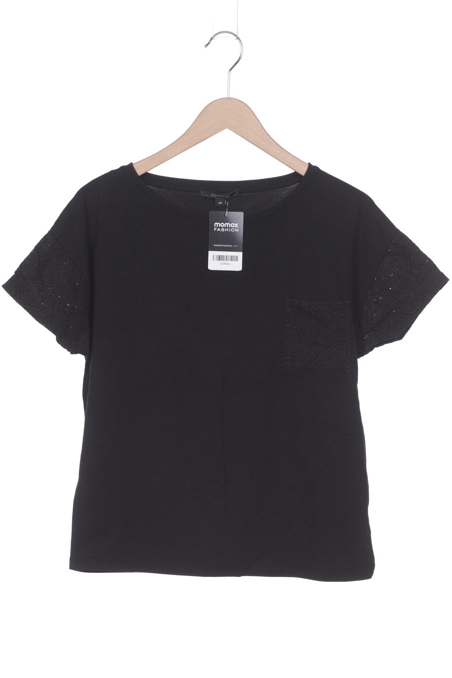 

Comma Damen T-Shirt, schwarz, Gr. 36