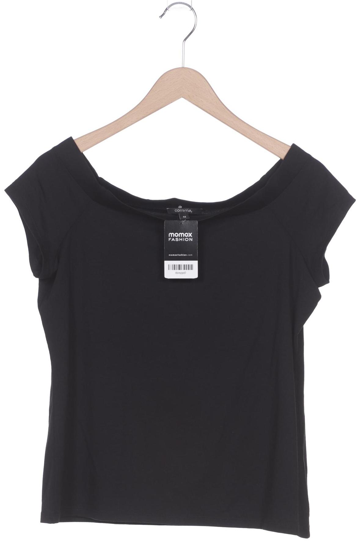 

Comma Damen T-Shirt, schwarz, Gr. 42