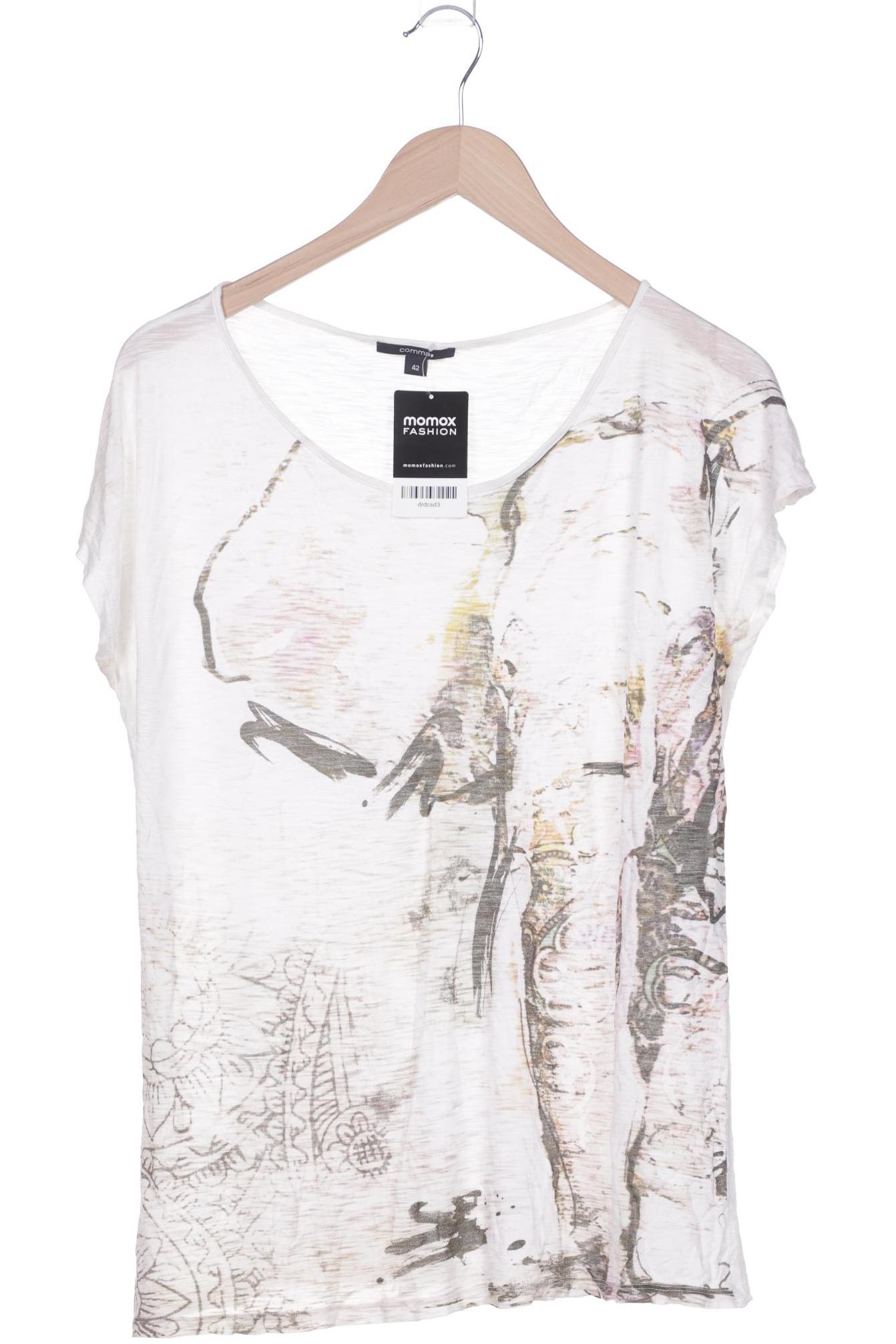 

Comma Damen T-Shirt, weiß, Gr. 42