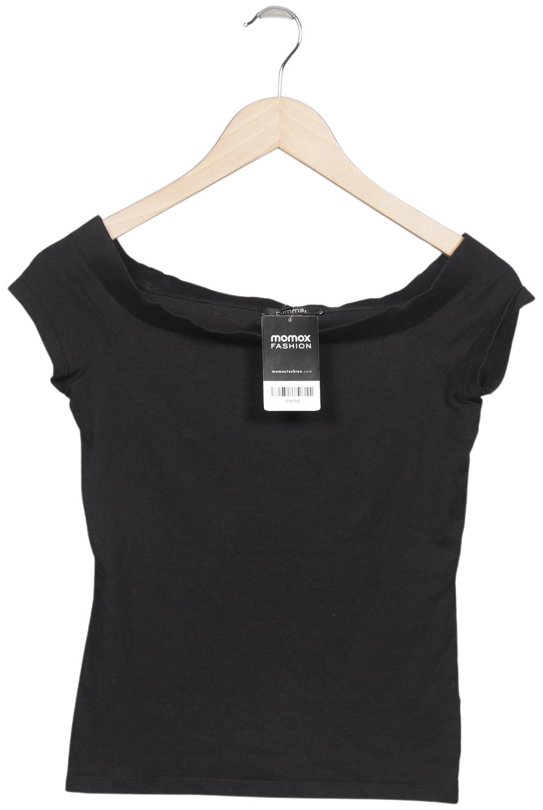 

Comma Damen T-Shirt, schwarz, Gr. 32
