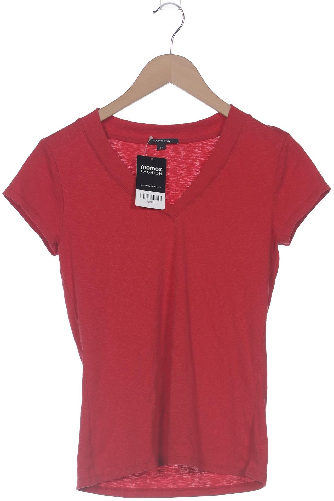 

Comma Damen T-Shirt, rot, Gr. 34
