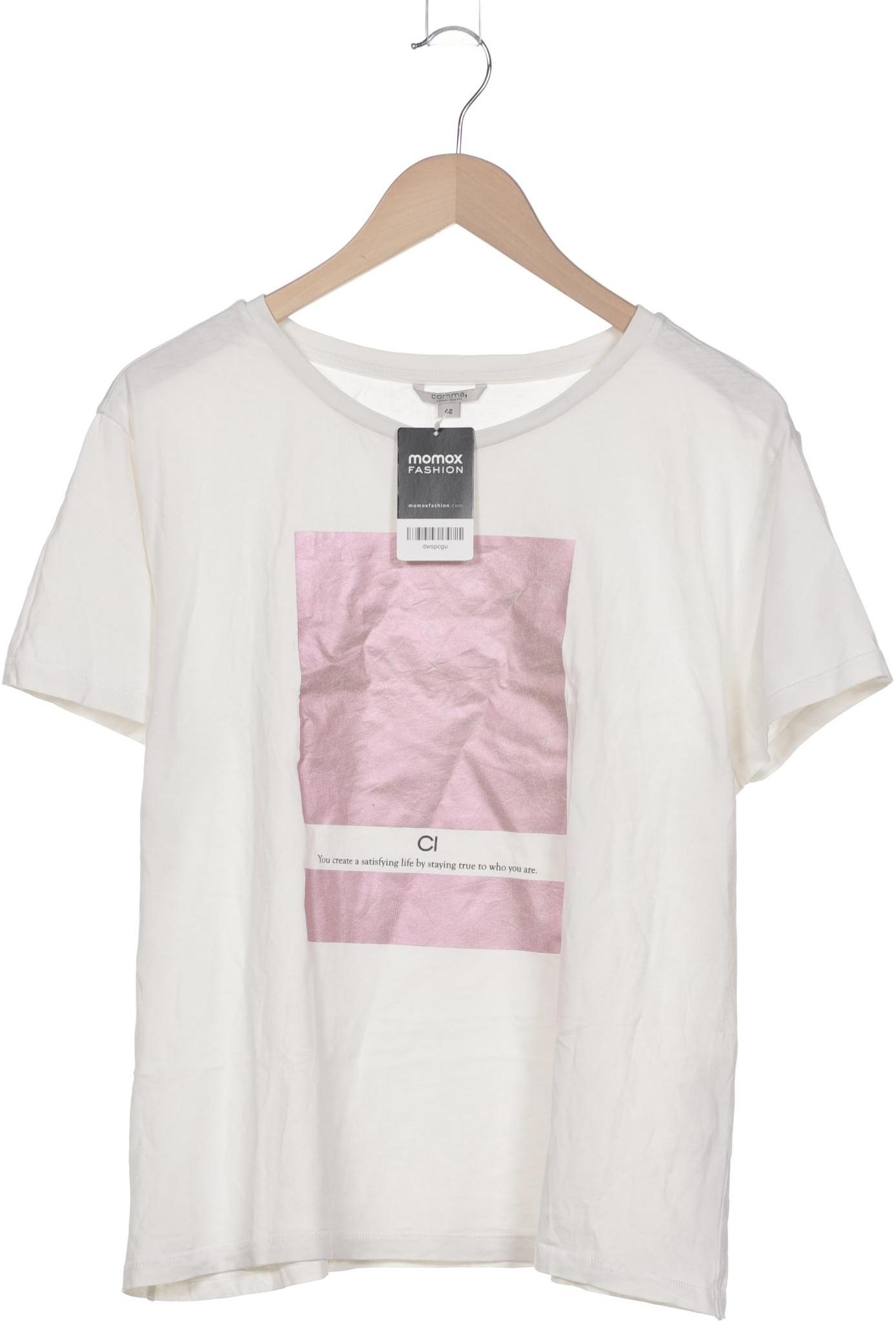 

Comma Damen T-Shirt, weiß, Gr. 42