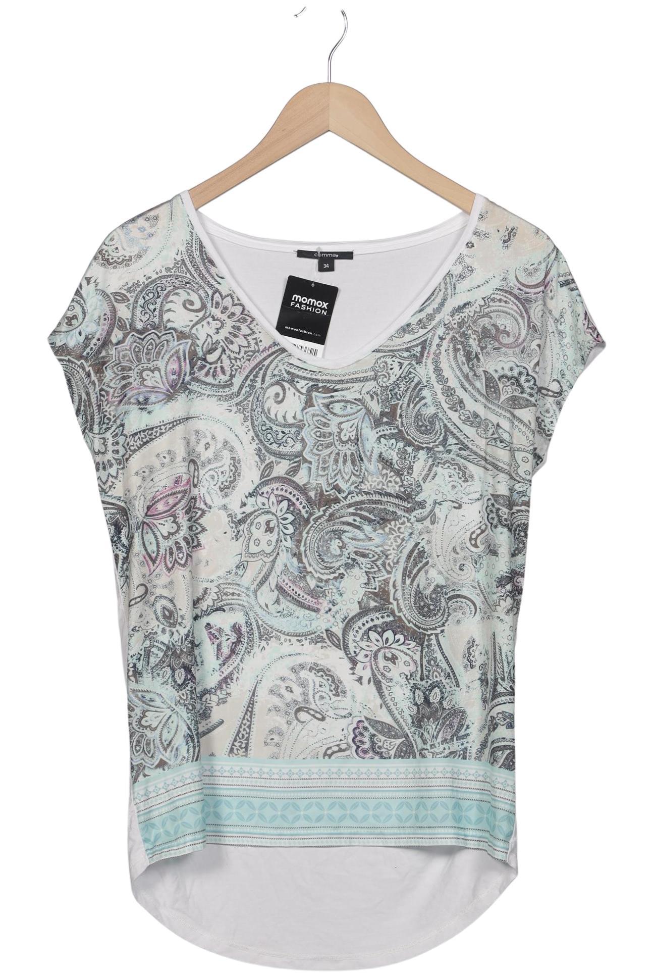 

Comma Damen T-Shirt, mehrfarbig, Gr. 34