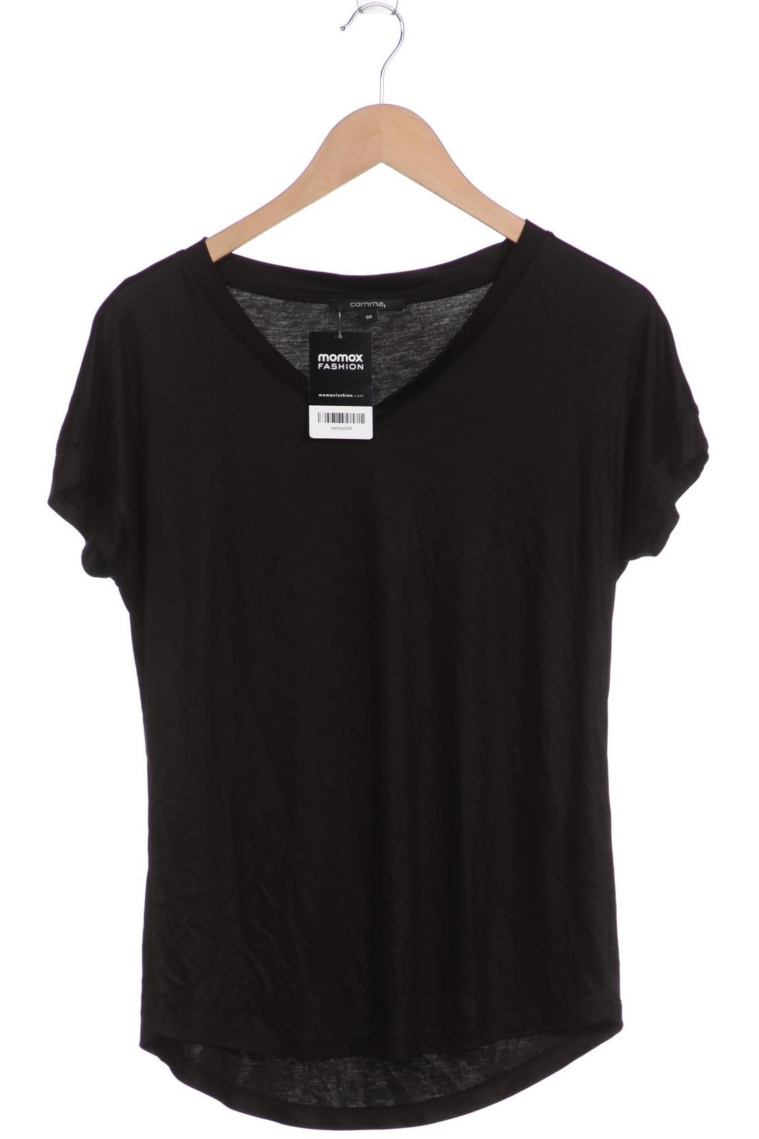 

Comma Damen T-Shirt, schwarz, Gr. 36