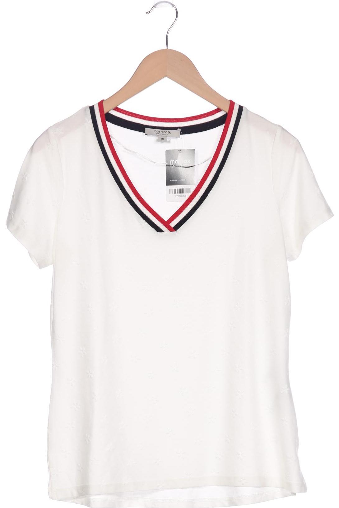 

Comma Damen T-Shirt, weiß, Gr. 38