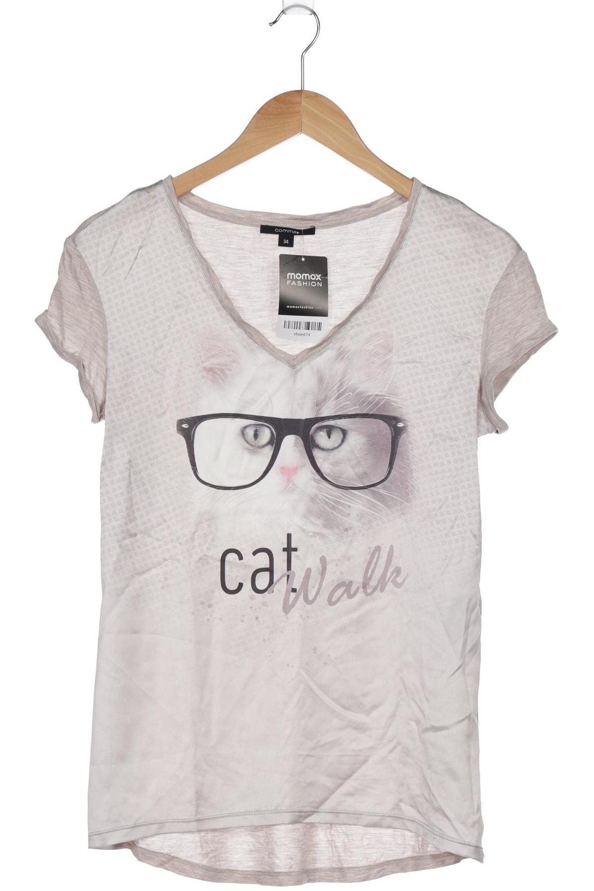 

Comma Damen T-Shirt, beige, Gr. 34