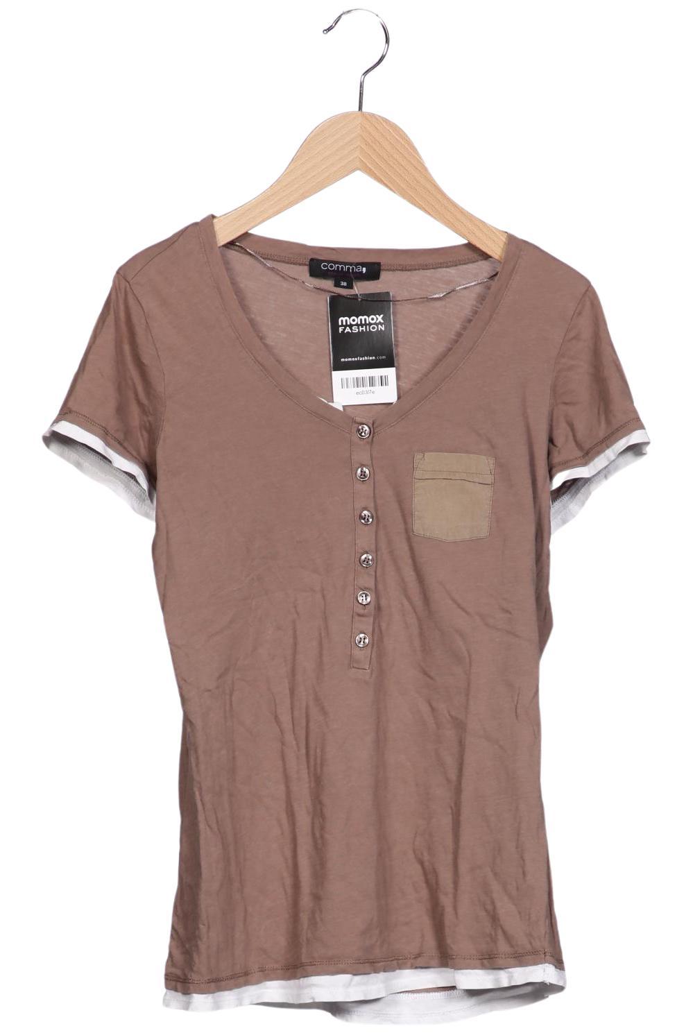 

Comma Damen T-Shirt, braun, Gr. 38