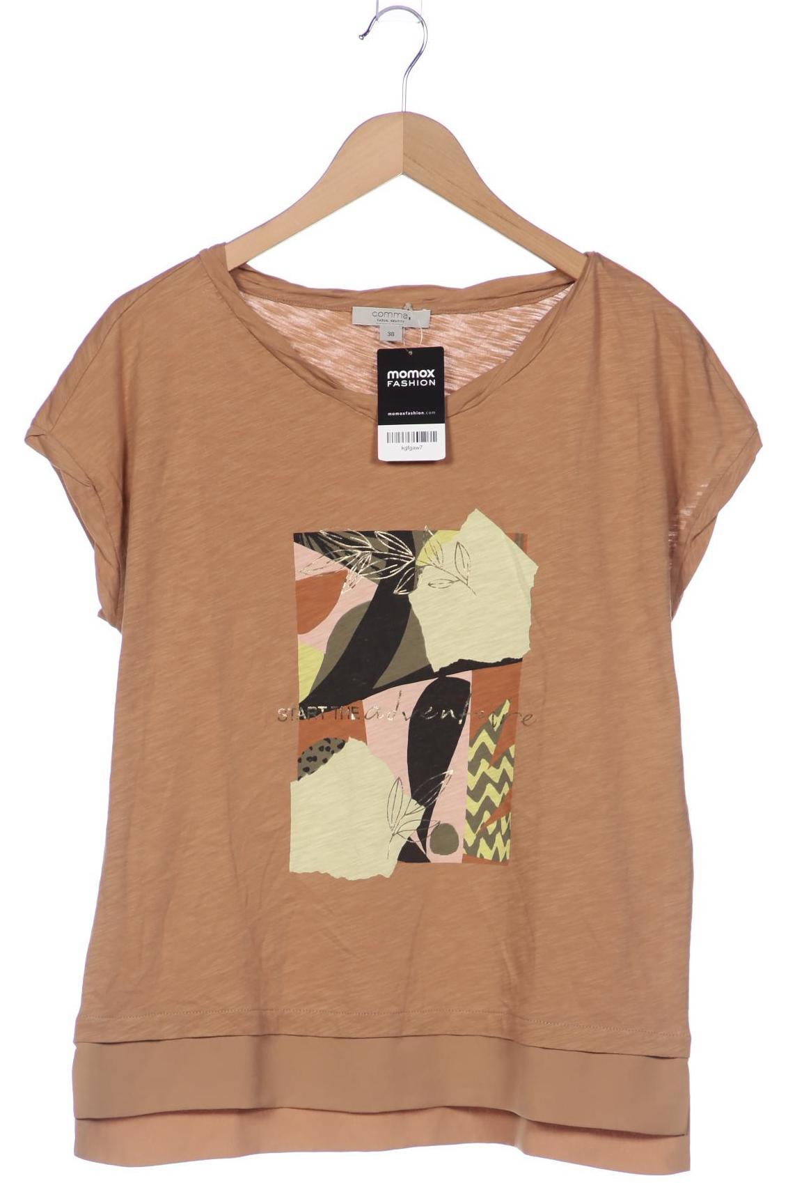 

Comma Damen T-Shirt, braun, Gr. 38