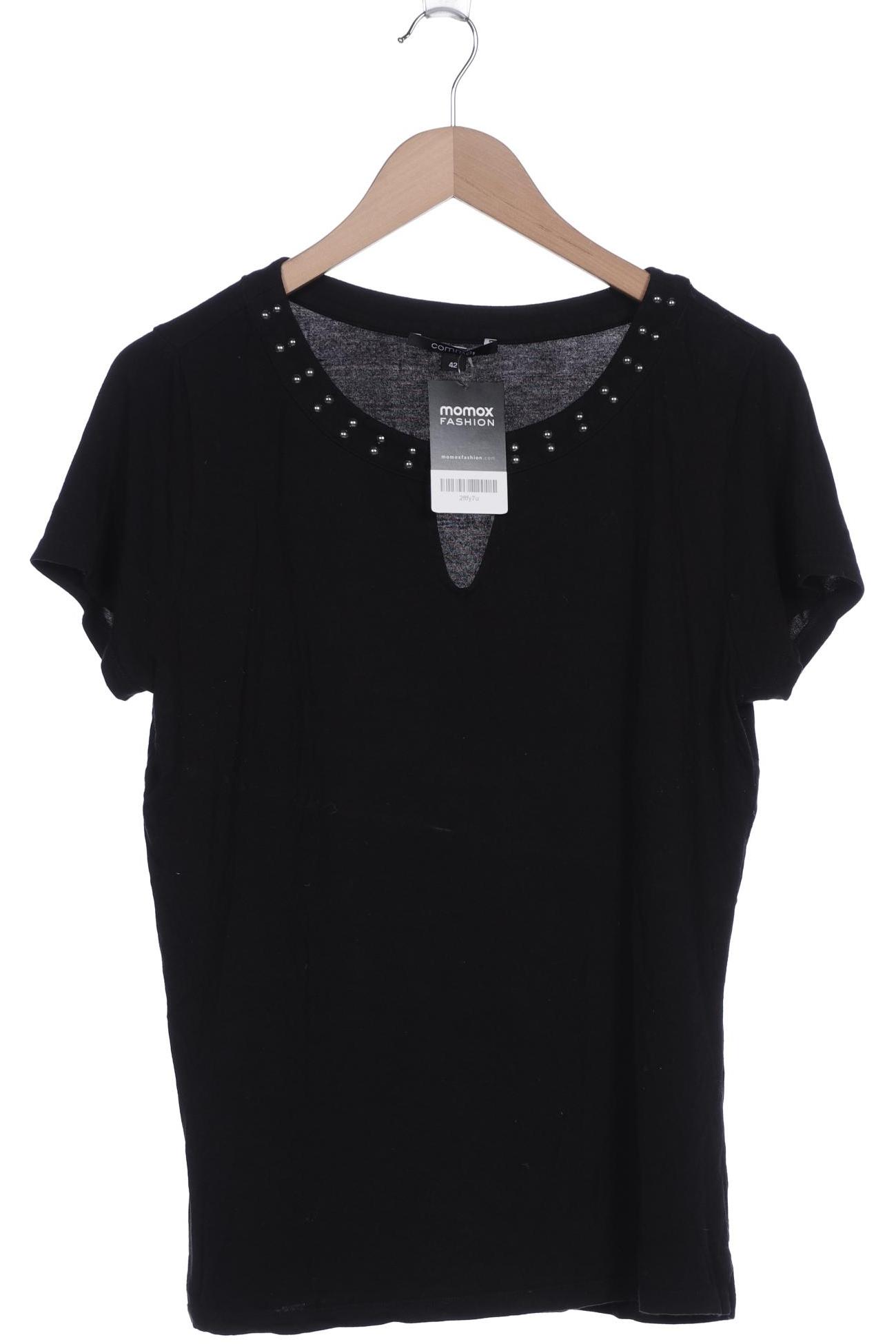 

Comma Damen T-Shirt, schwarz, Gr. 42