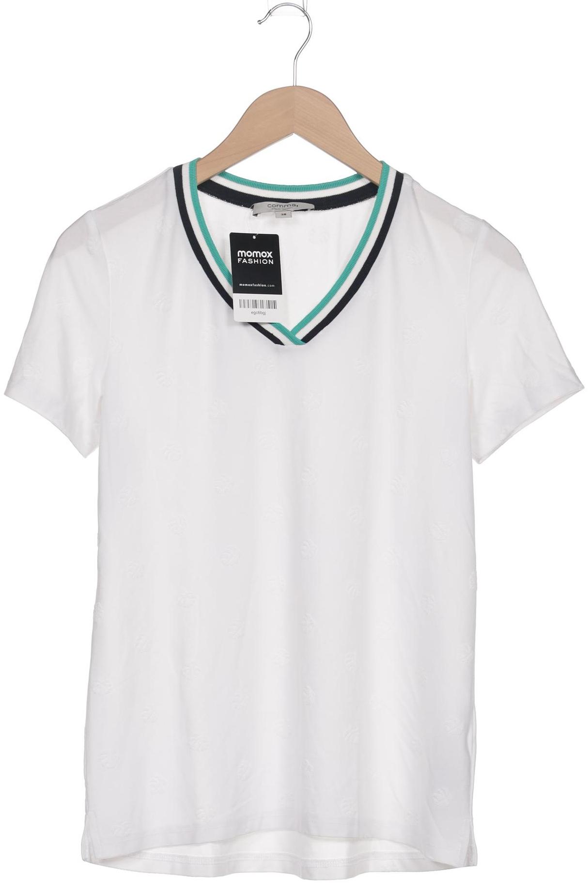 

Comma Damen T-Shirt, weiß, Gr. 38