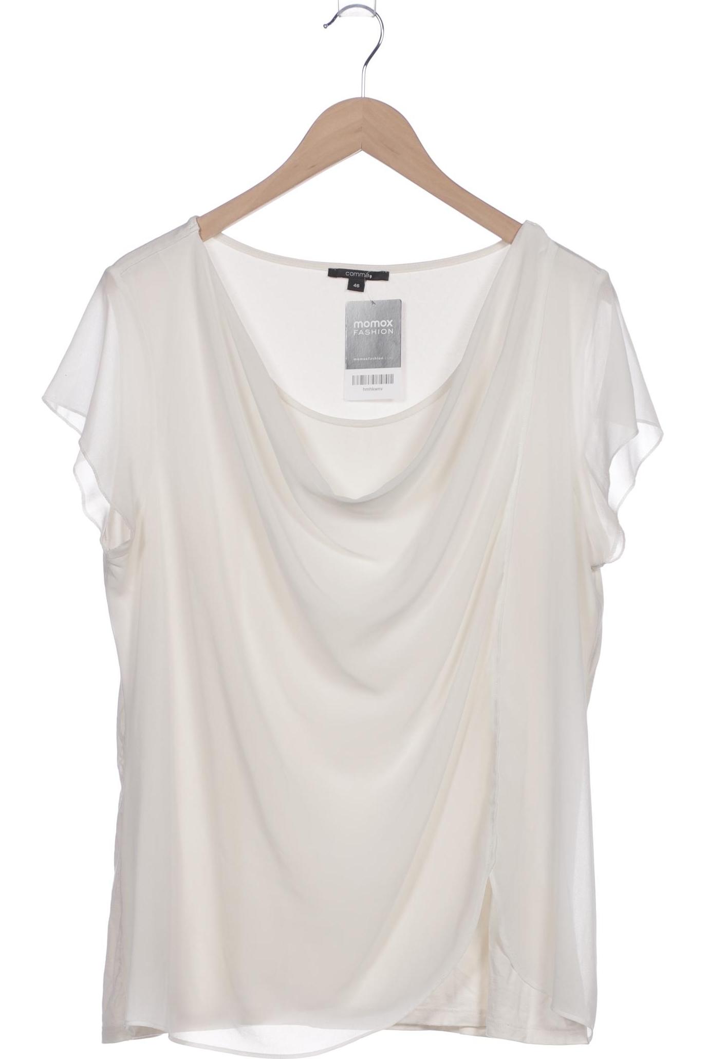 

Comma Damen T-Shirt, cremeweiß, Gr. 46