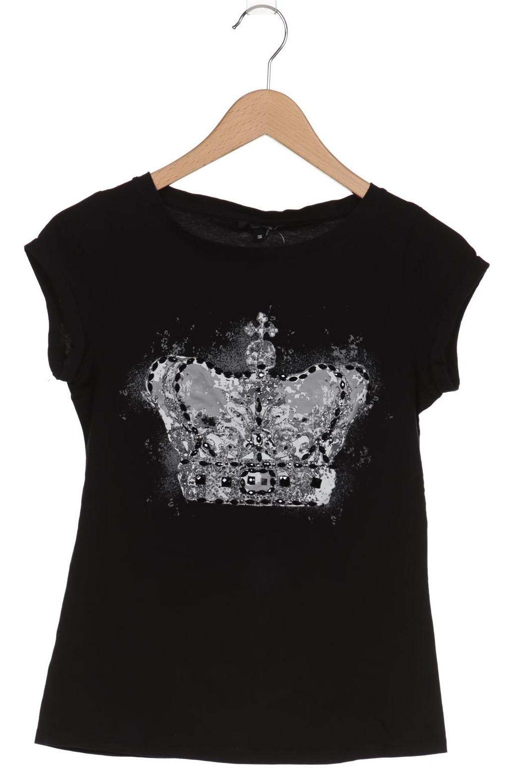 

Comma Damen T-Shirt, schwarz