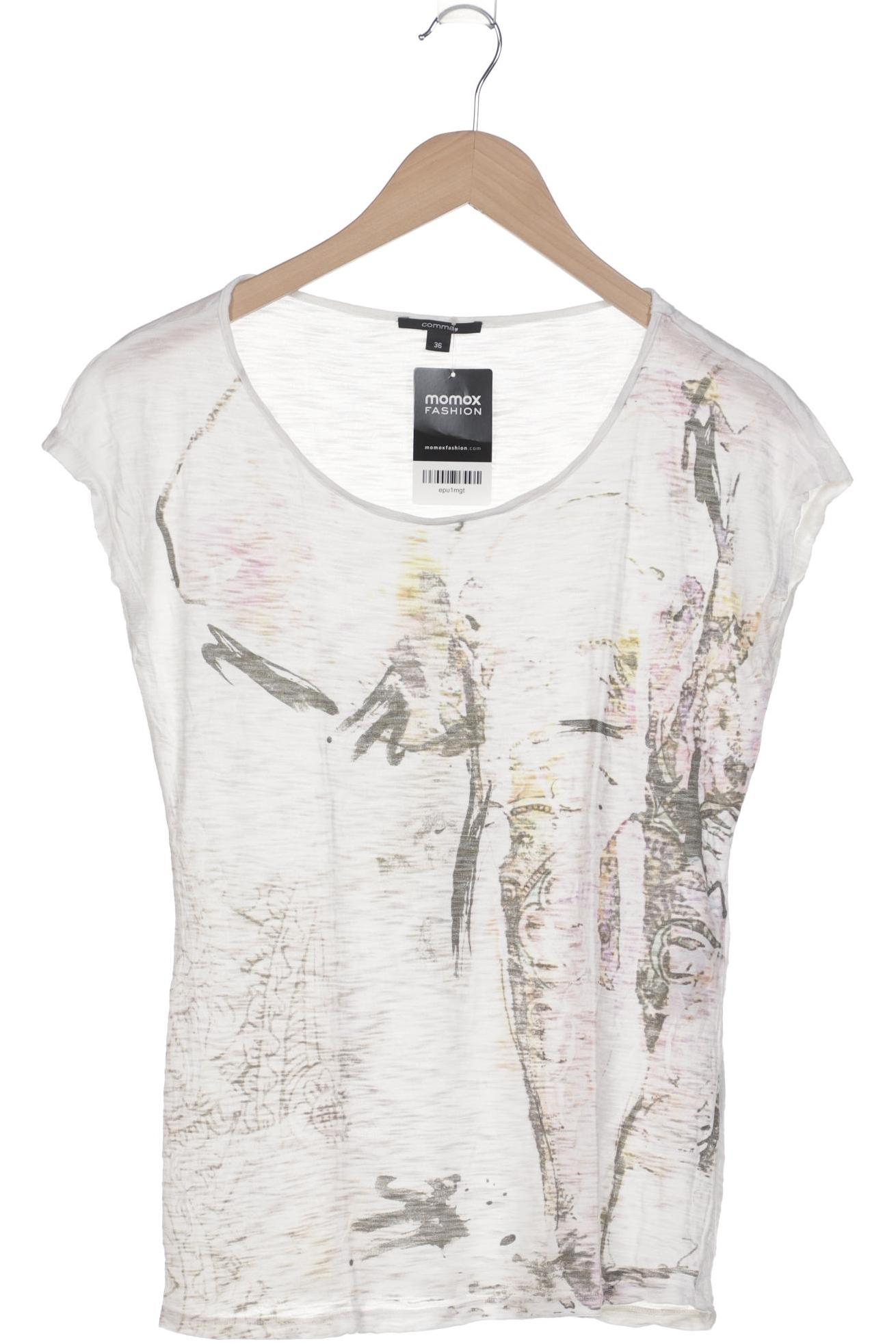 

Comma Damen T-Shirt, weiß, Gr. 36