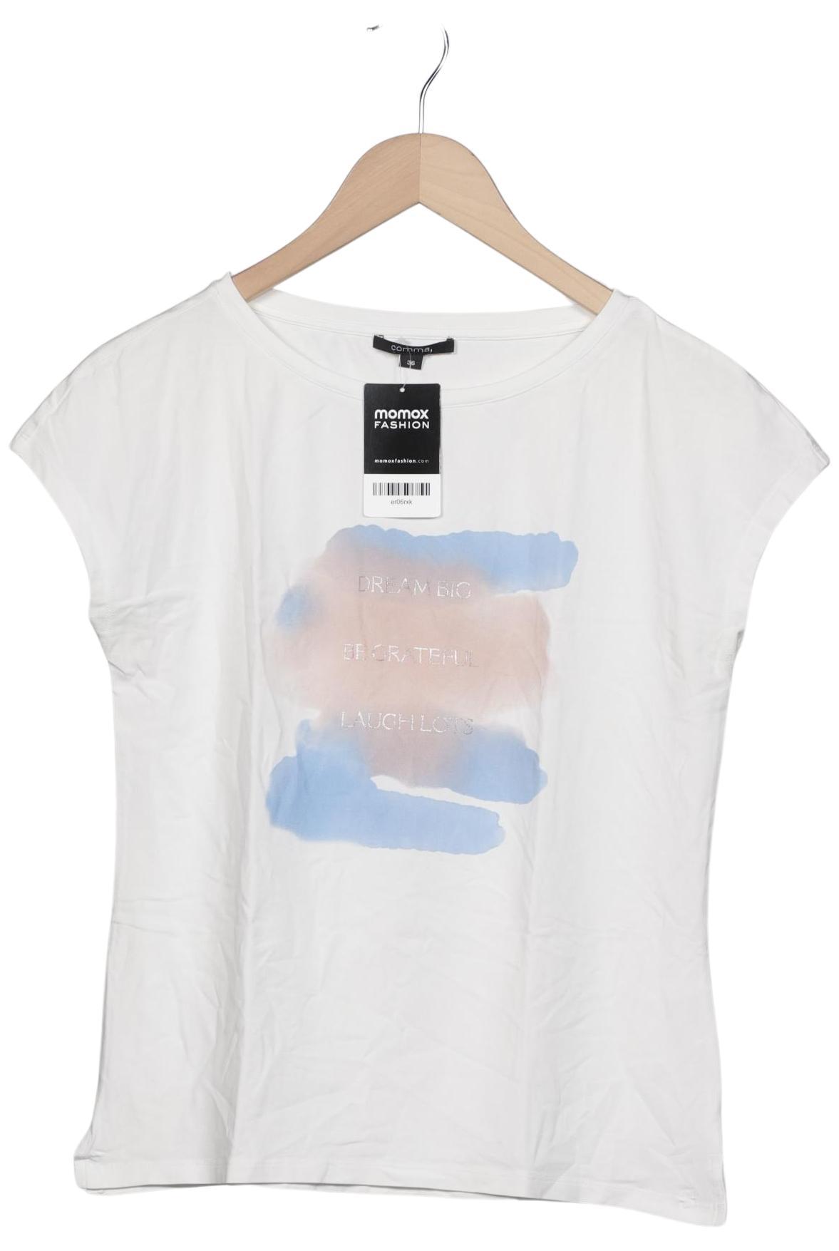 

Comma Damen T-Shirt, weiß, Gr. 36