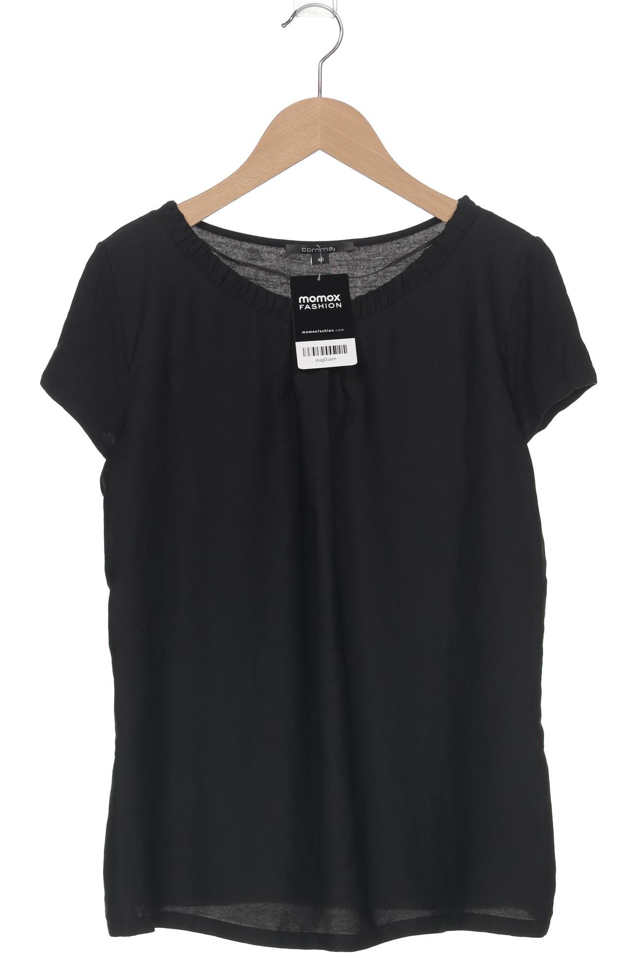 

Comma Damen T-Shirt, schwarz, Gr. 40