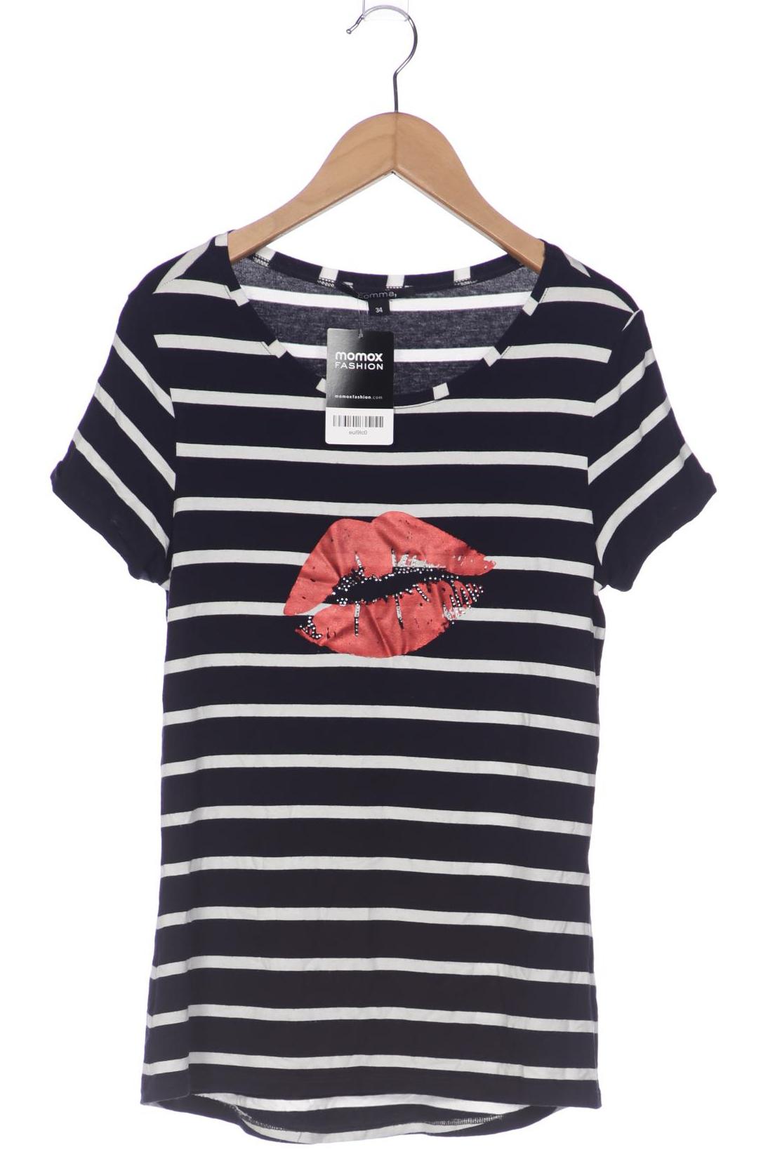 

Comma Damen T-Shirt, marineblau, Gr. 34