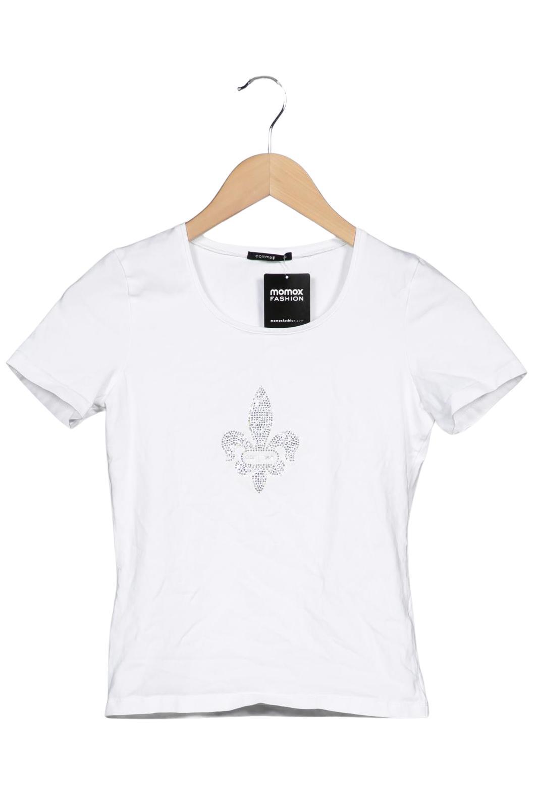 

Comma Damen T-Shirt, weiß, Gr. 36