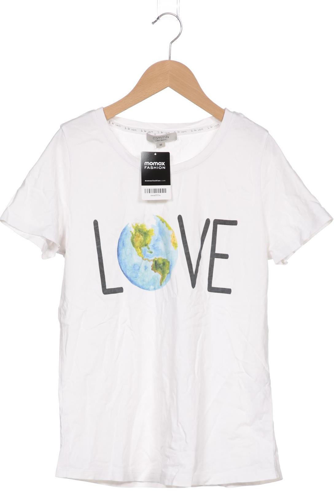 

Comma Damen T-Shirt, weiß, Gr. 38