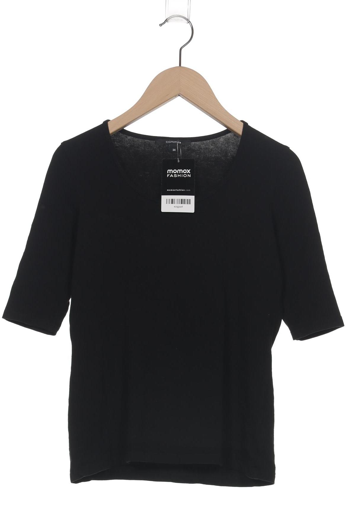 

Comma Damen T-Shirt, schwarz, Gr. 34