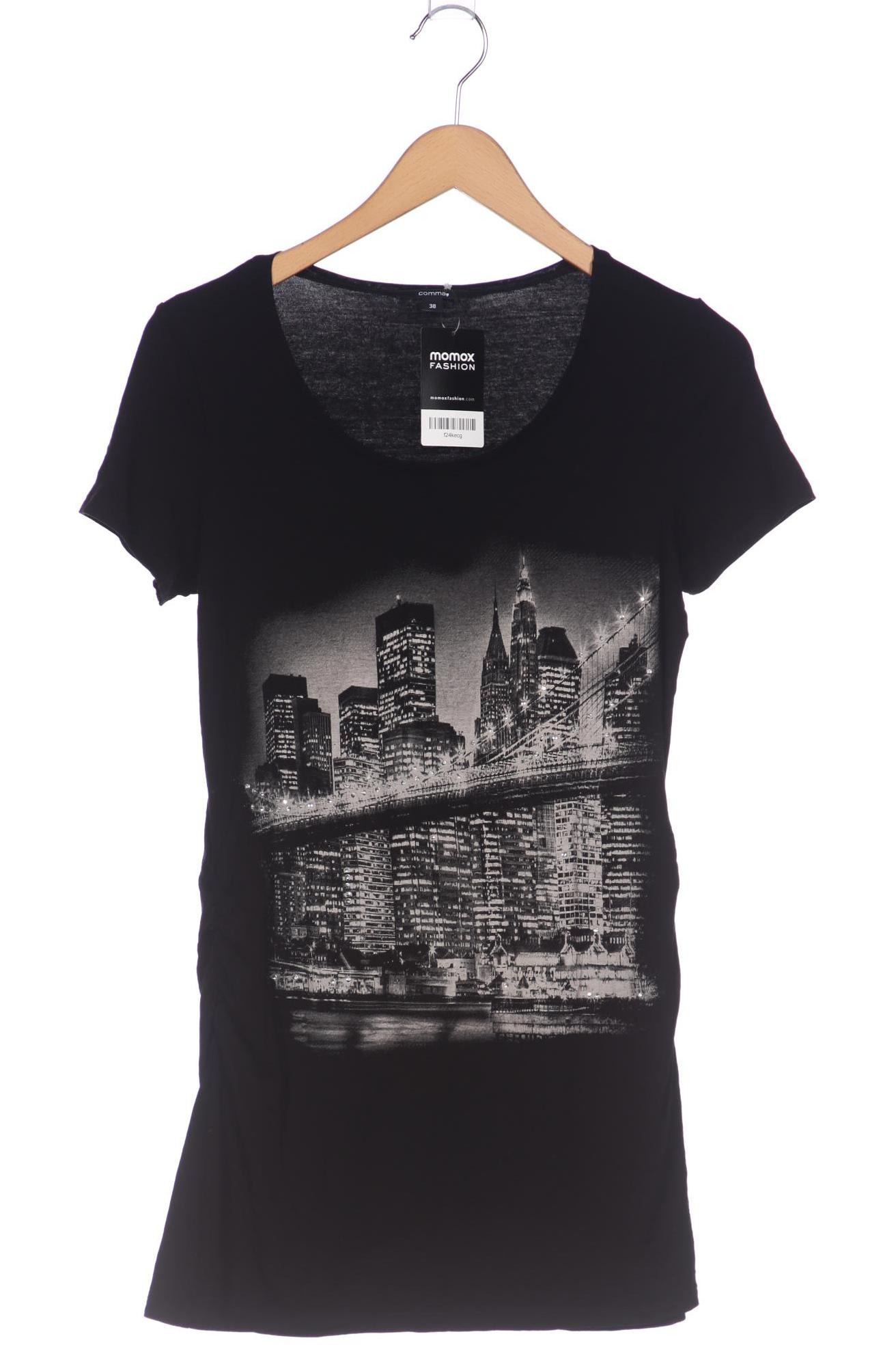 

Comma Damen T-Shirt, schwarz, Gr. 38