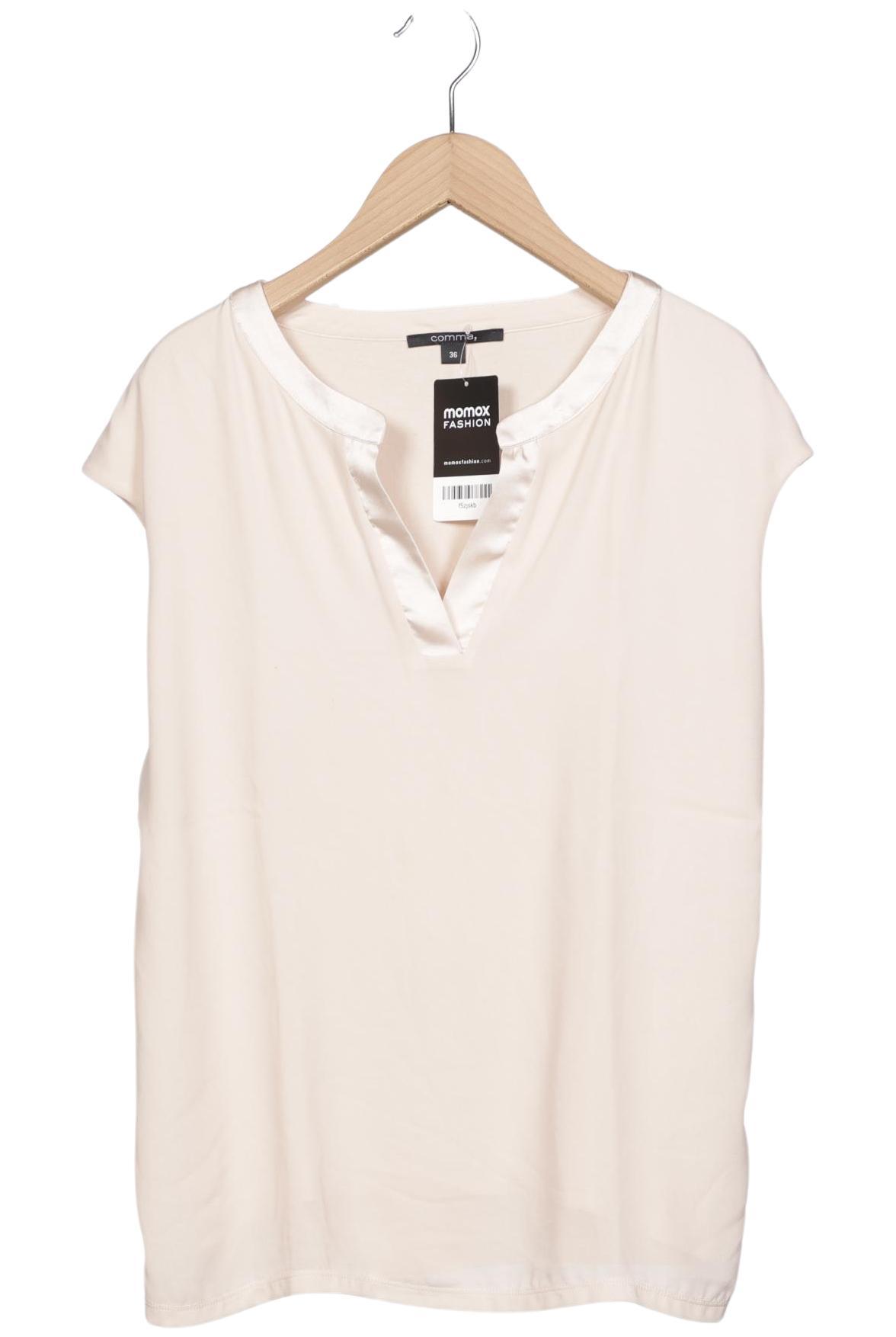 

Comma Damen T-Shirt, cremeweiß, Gr. 36