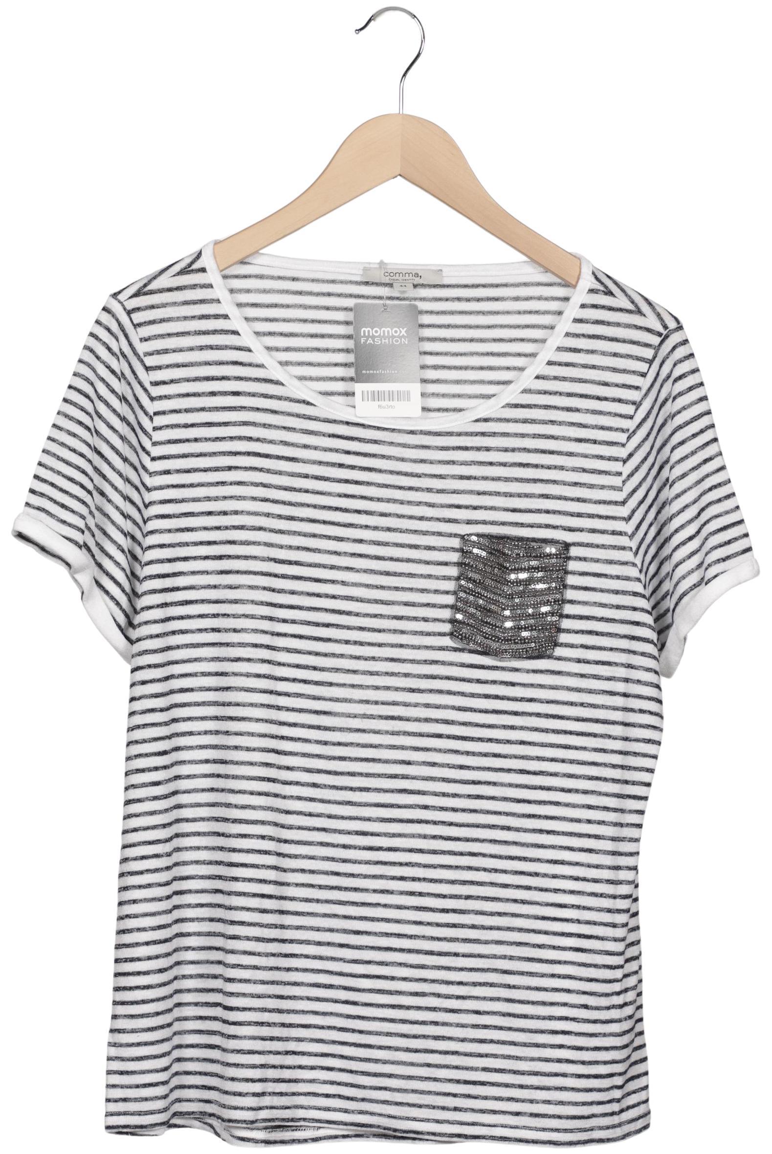 

Comma Damen T-Shirt, weiß, Gr. 44