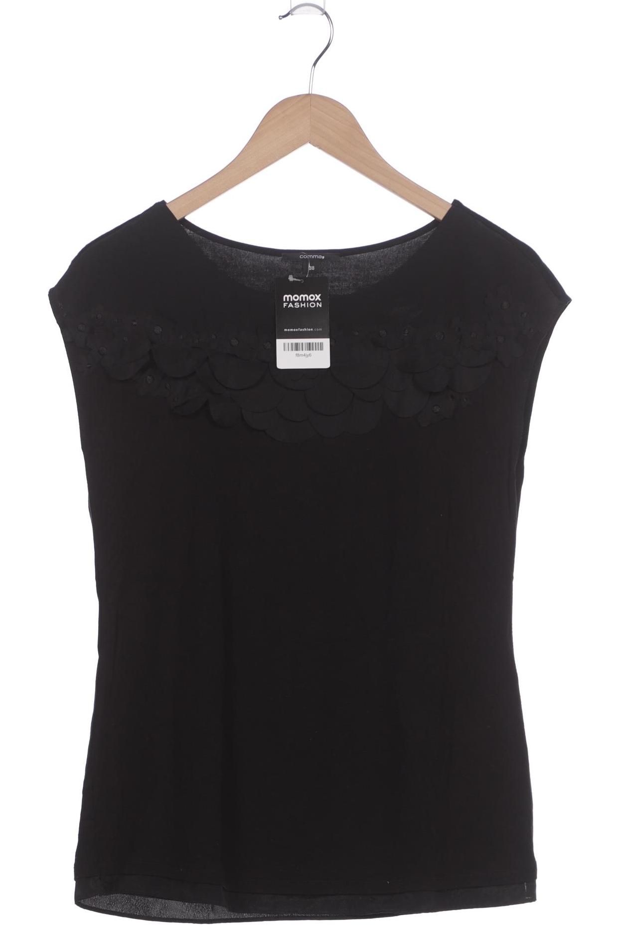 

Comma Damen T-Shirt, schwarz, Gr. 38