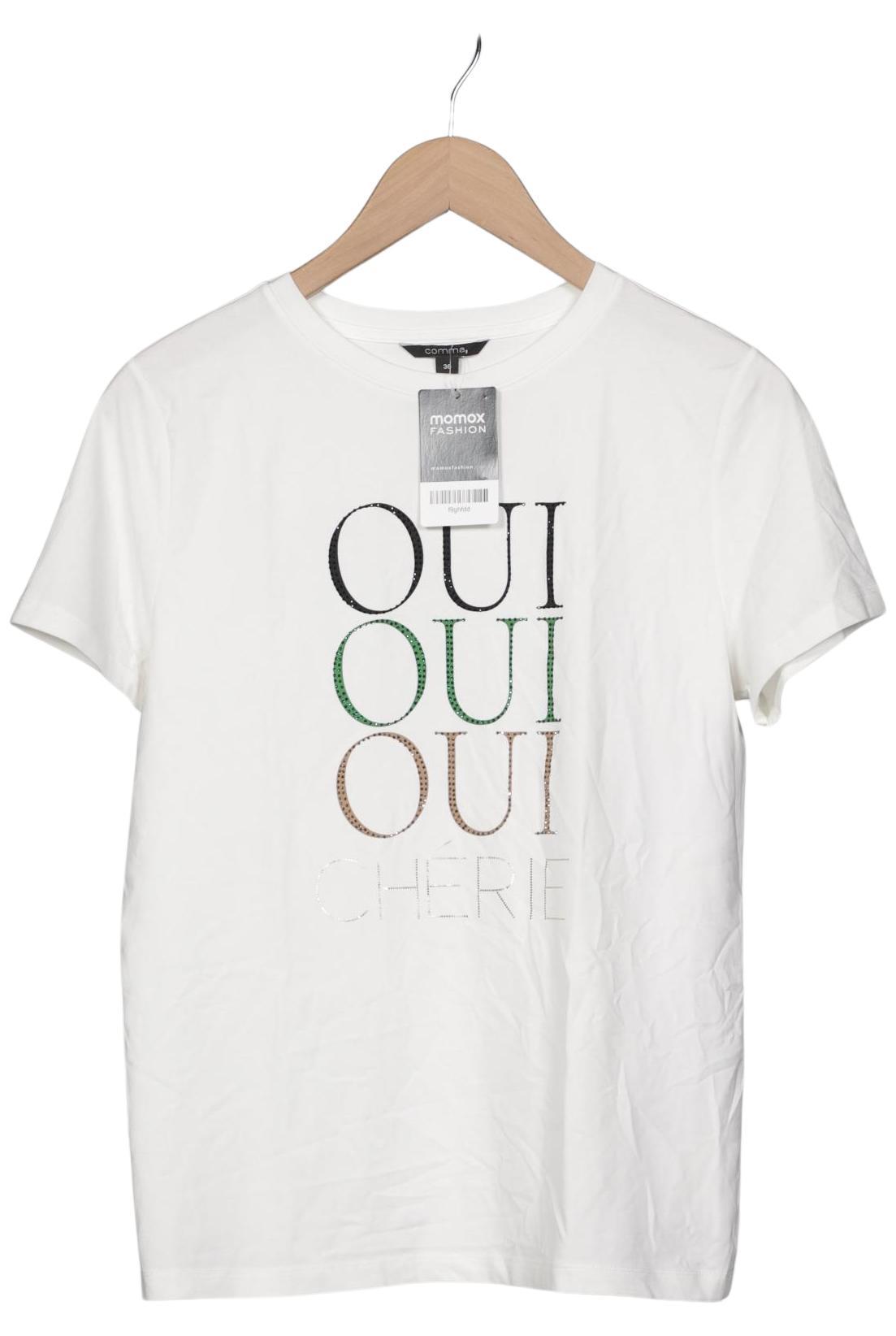 

Comma Damen T-Shirt, weiß, Gr. 36