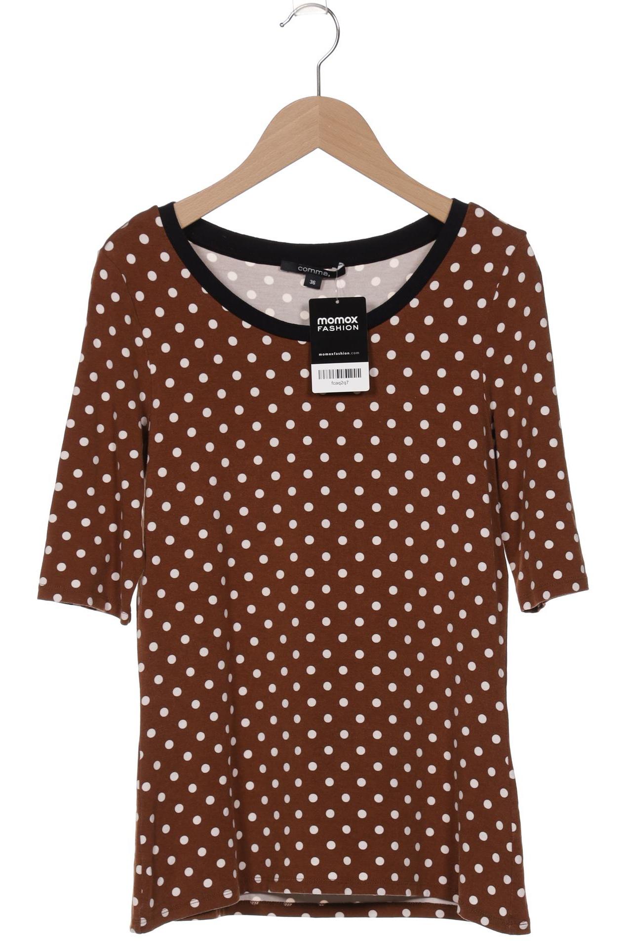 

Comma Damen T-Shirt, braun, Gr. 36