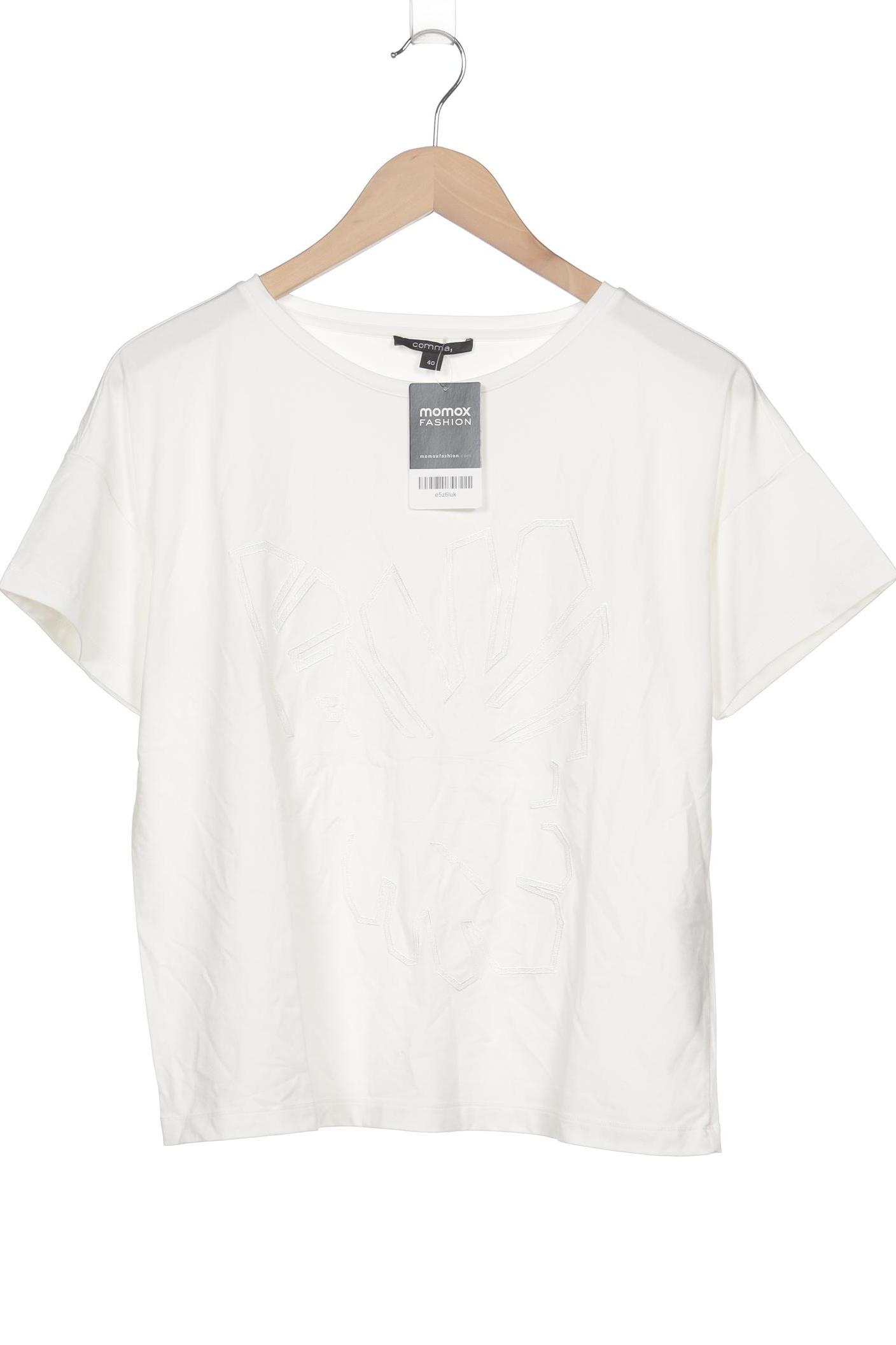 

Comma Damen T-Shirt, weiß, Gr. 40