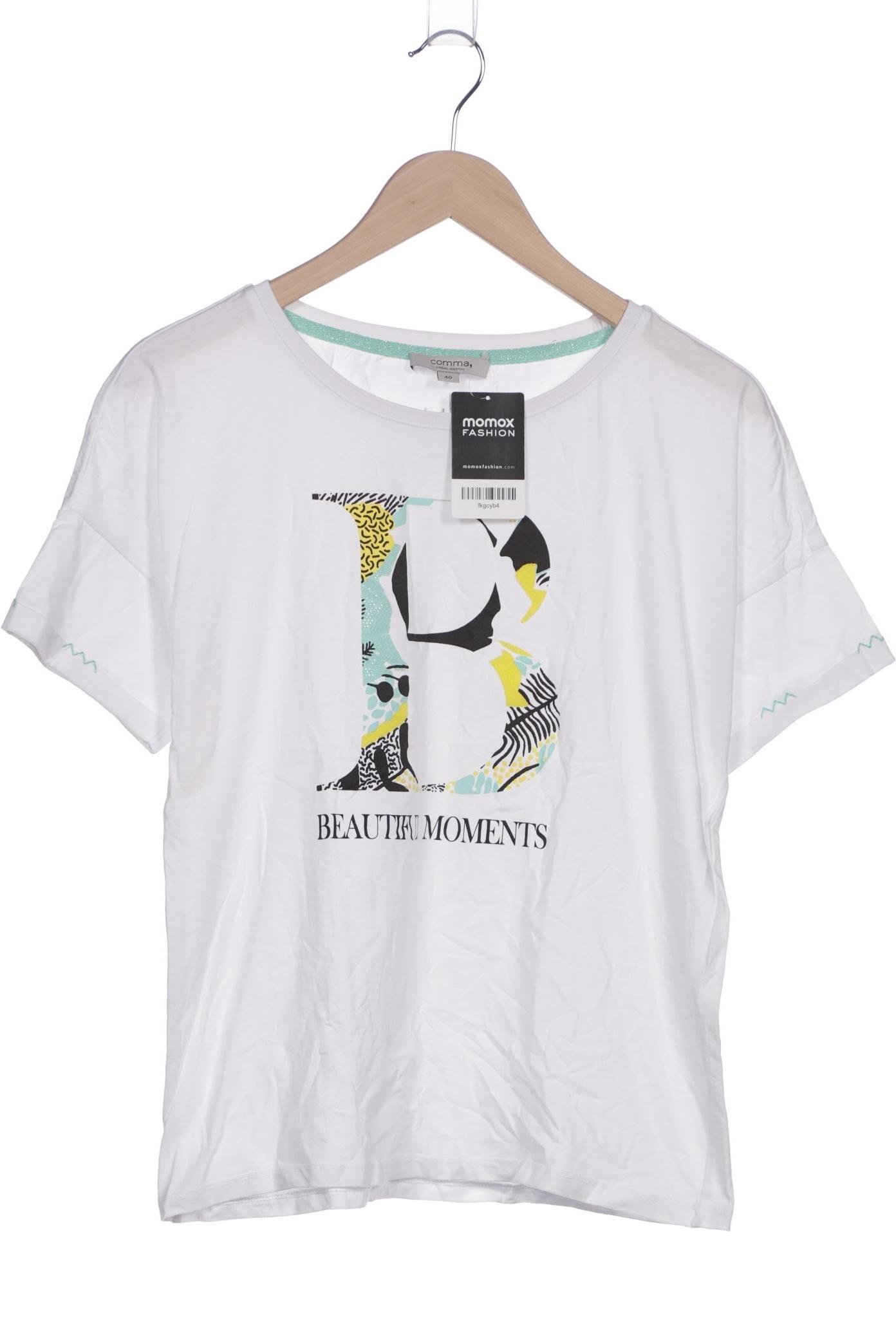 

Comma Damen T-Shirt, weiß, Gr. 40